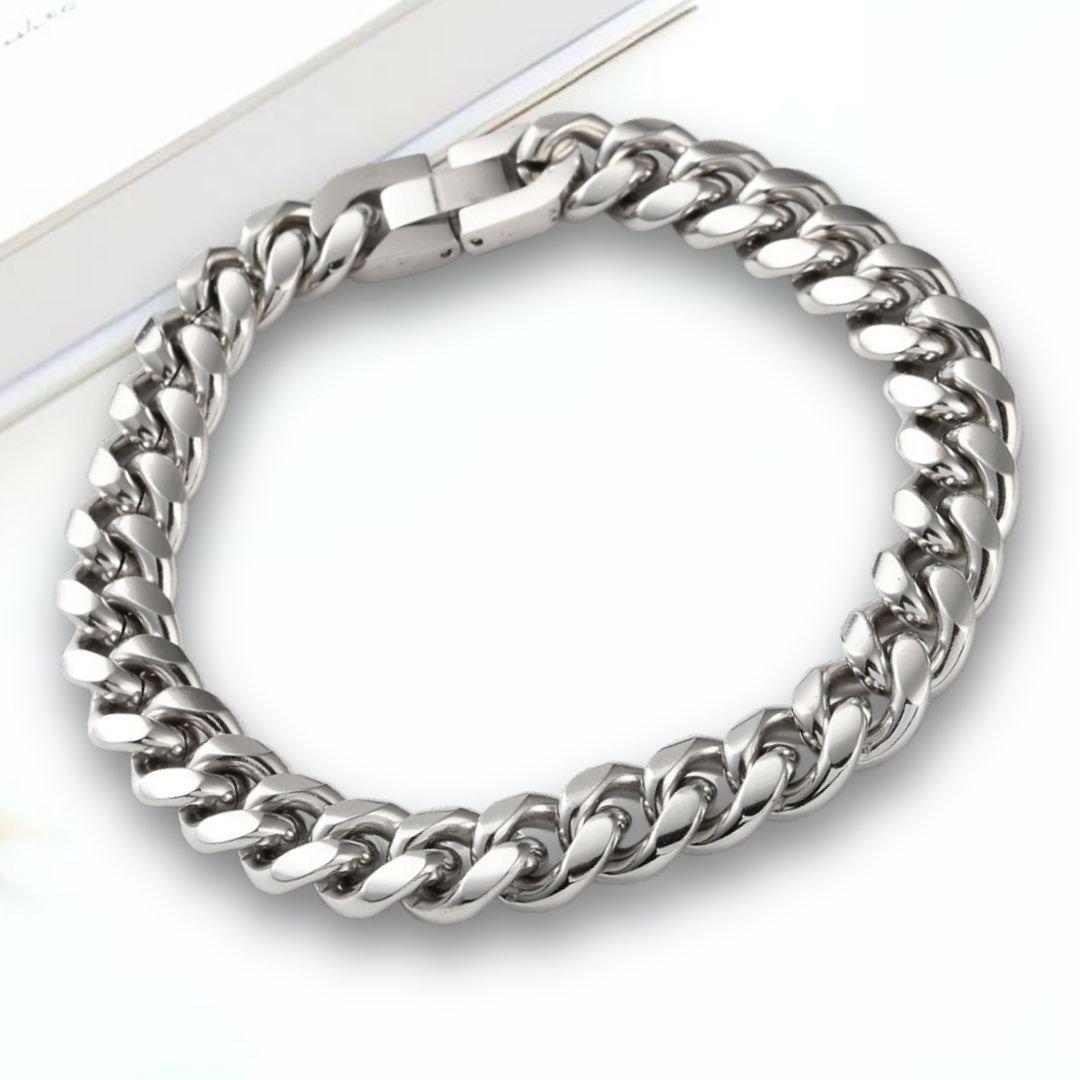 Silver - Aye Do Gifts - Mens Cuban Link Silver Bracelet - 2