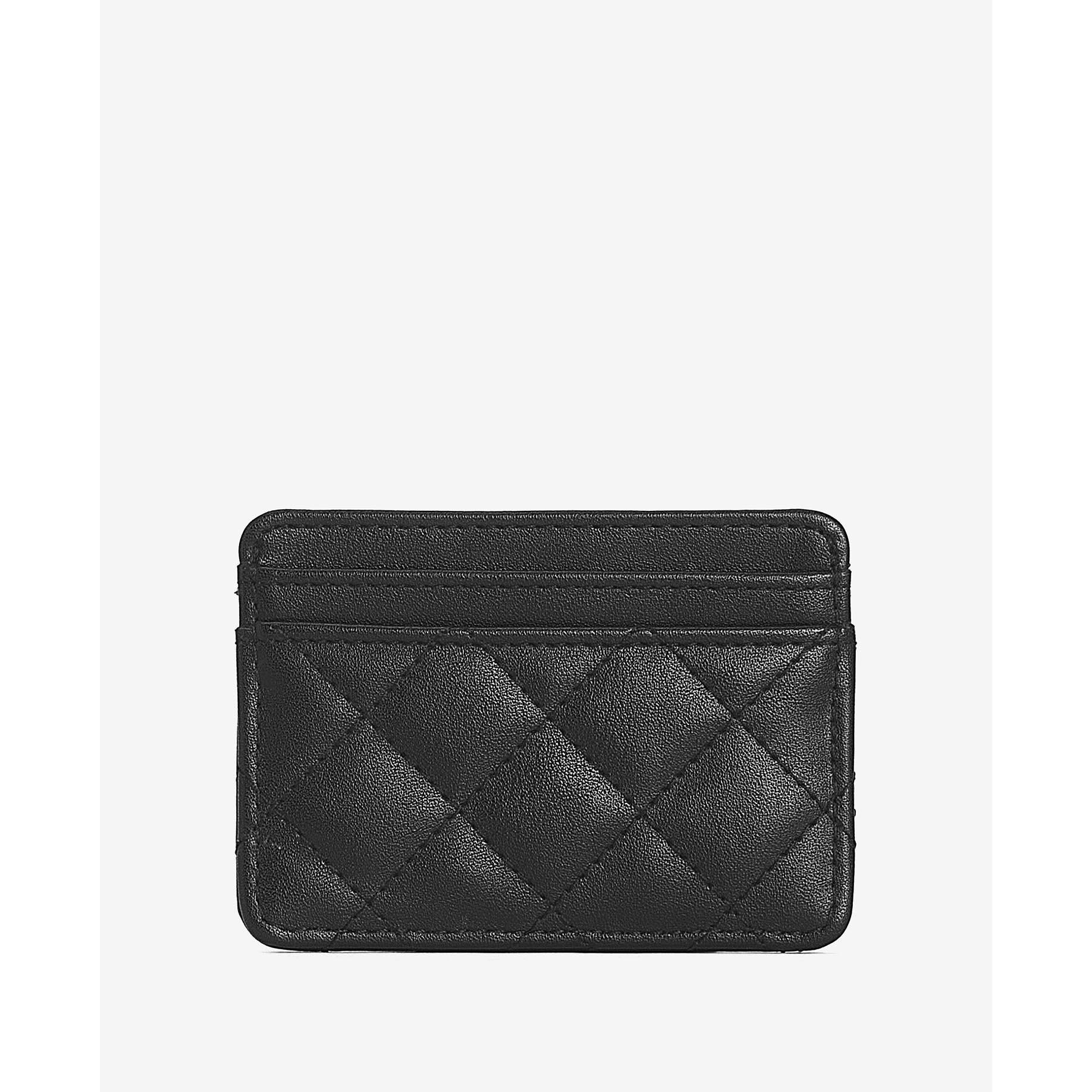 Black - Barbour International - Quilted Card Holder - 2