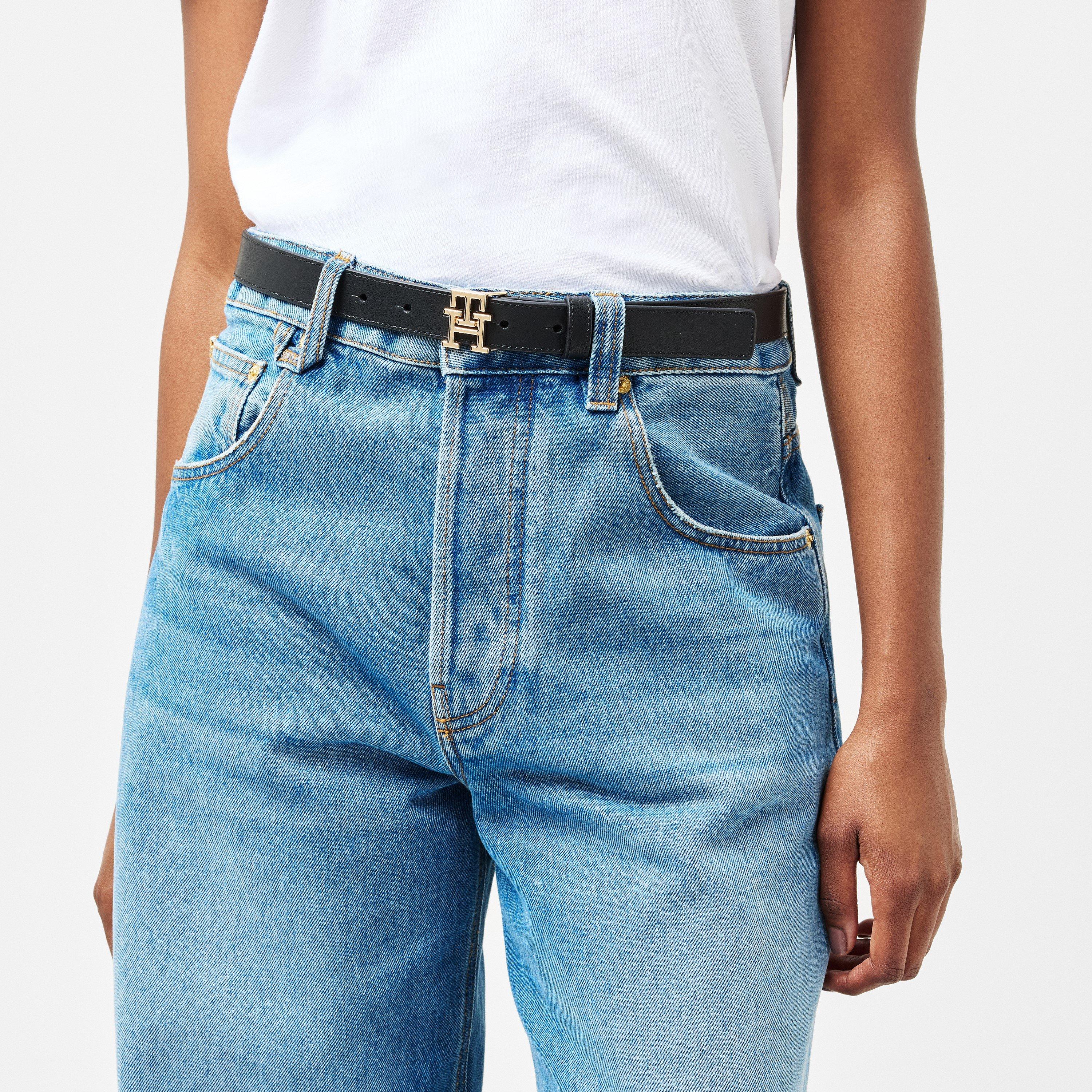 Black - Tommy Hilfiger - Women's Faux Leather Belt - 3