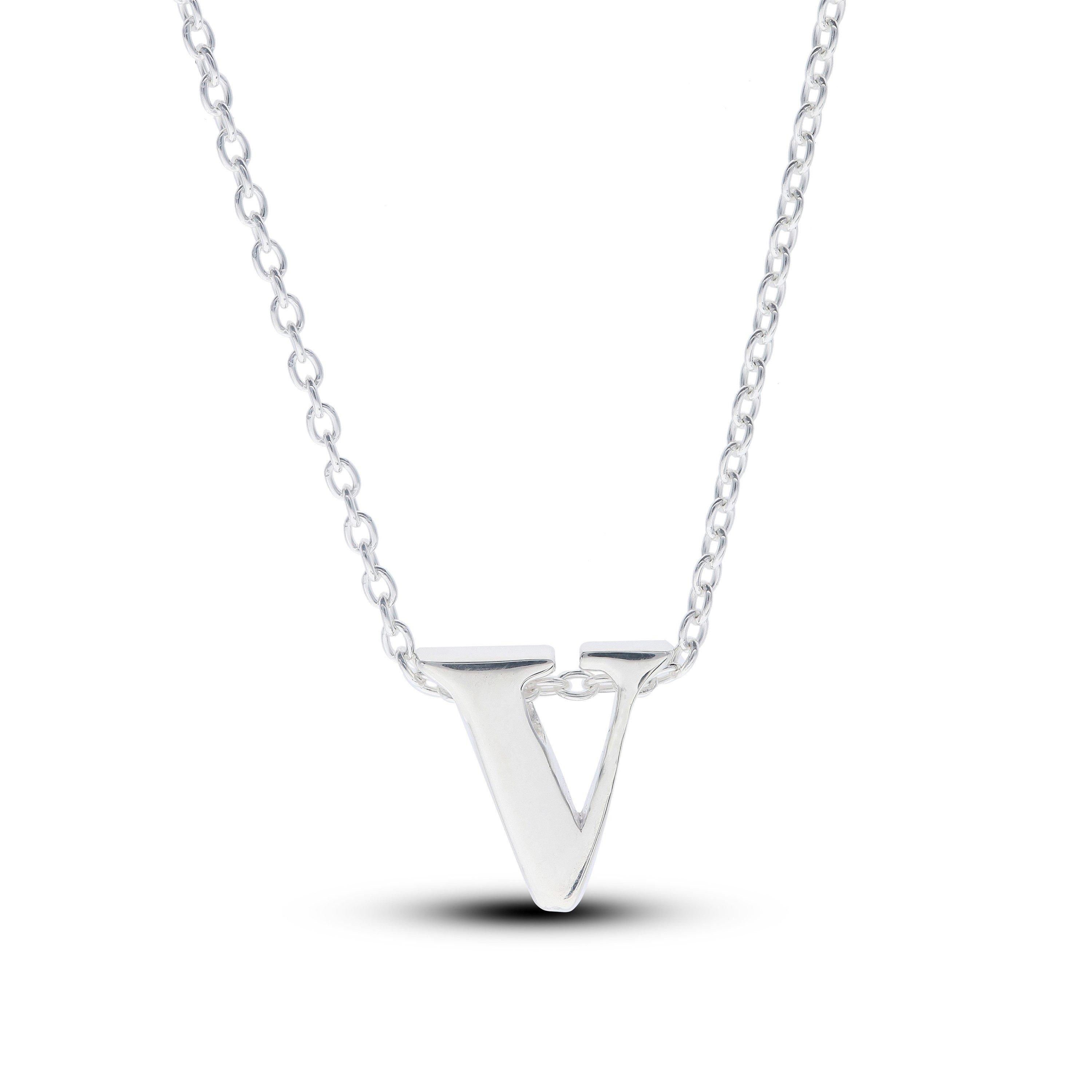 Silver - Be You - Sterling Silver lowercase Initial Necklace