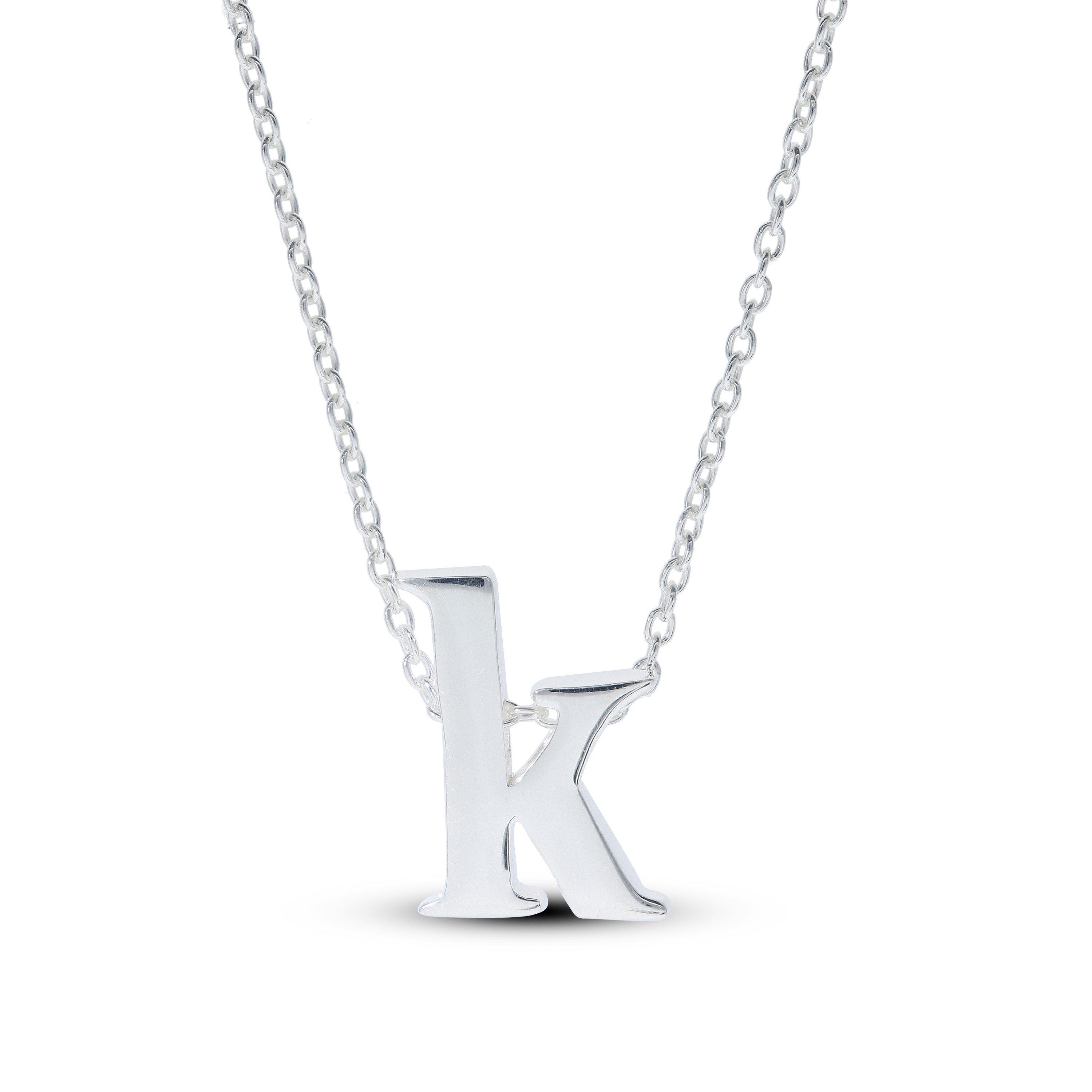 Silver - Be You - Sterling Silver lowercase Initial Necklace