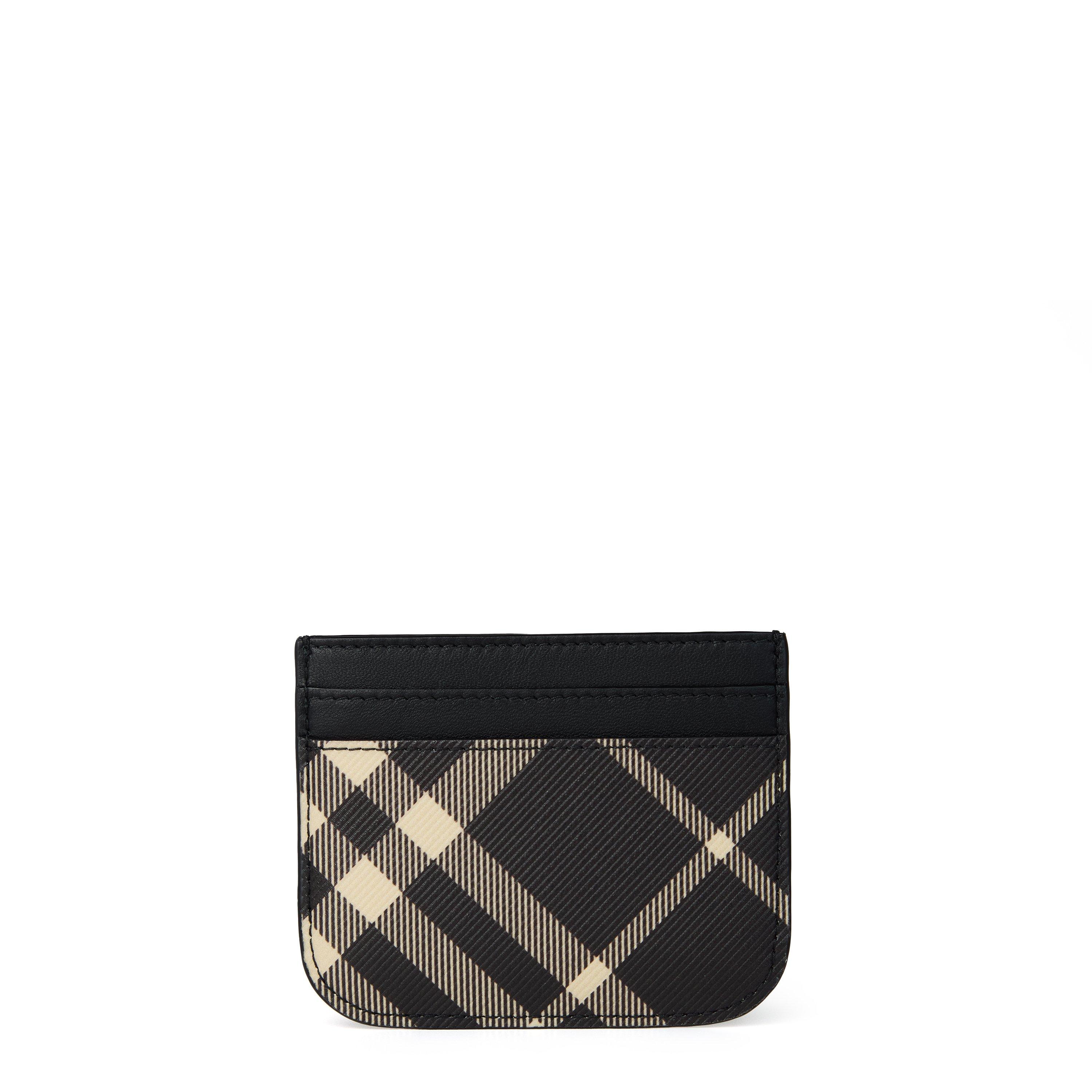 Black - Burberry - Check Card Case - 2