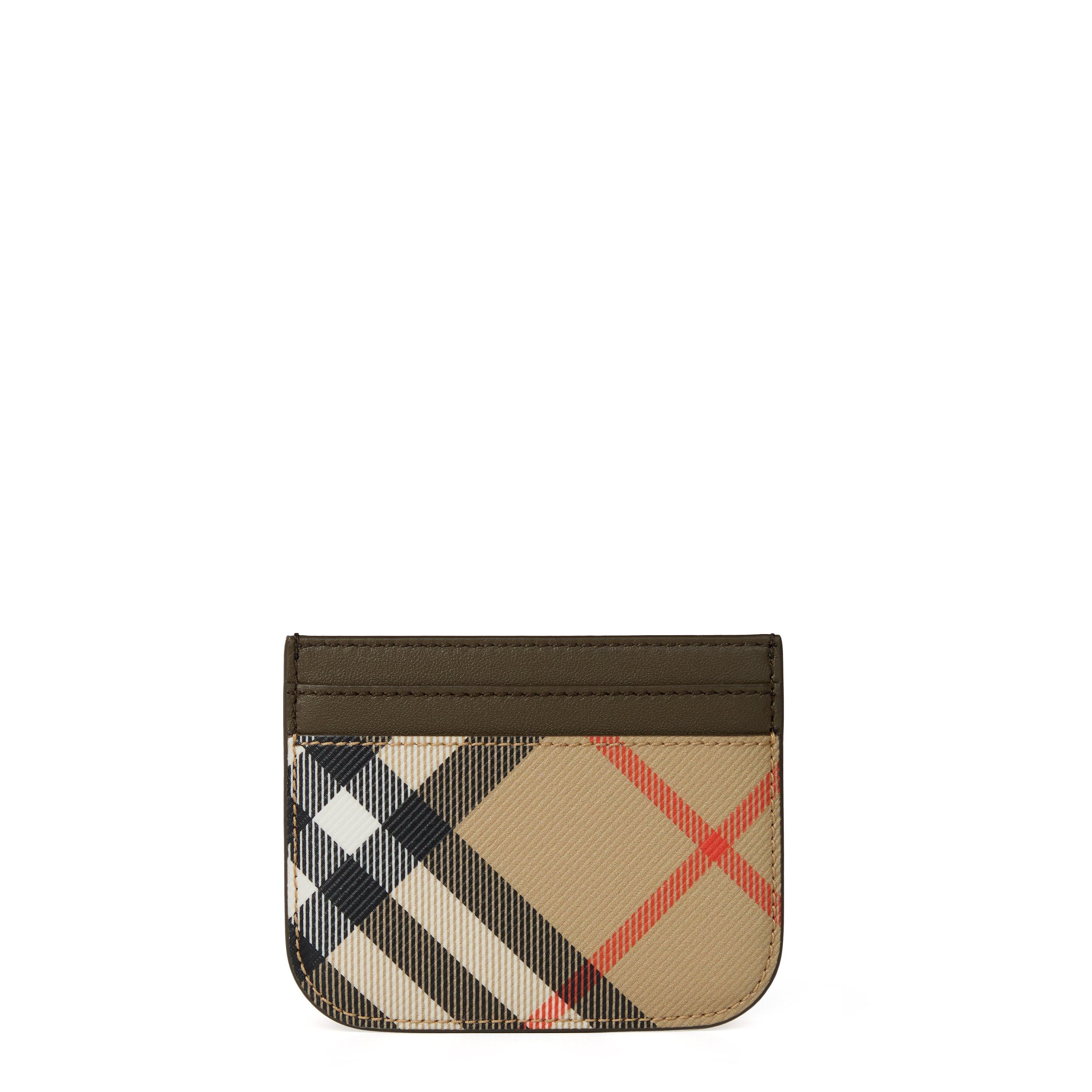 Beige - Burberry - Check Card Case - 1