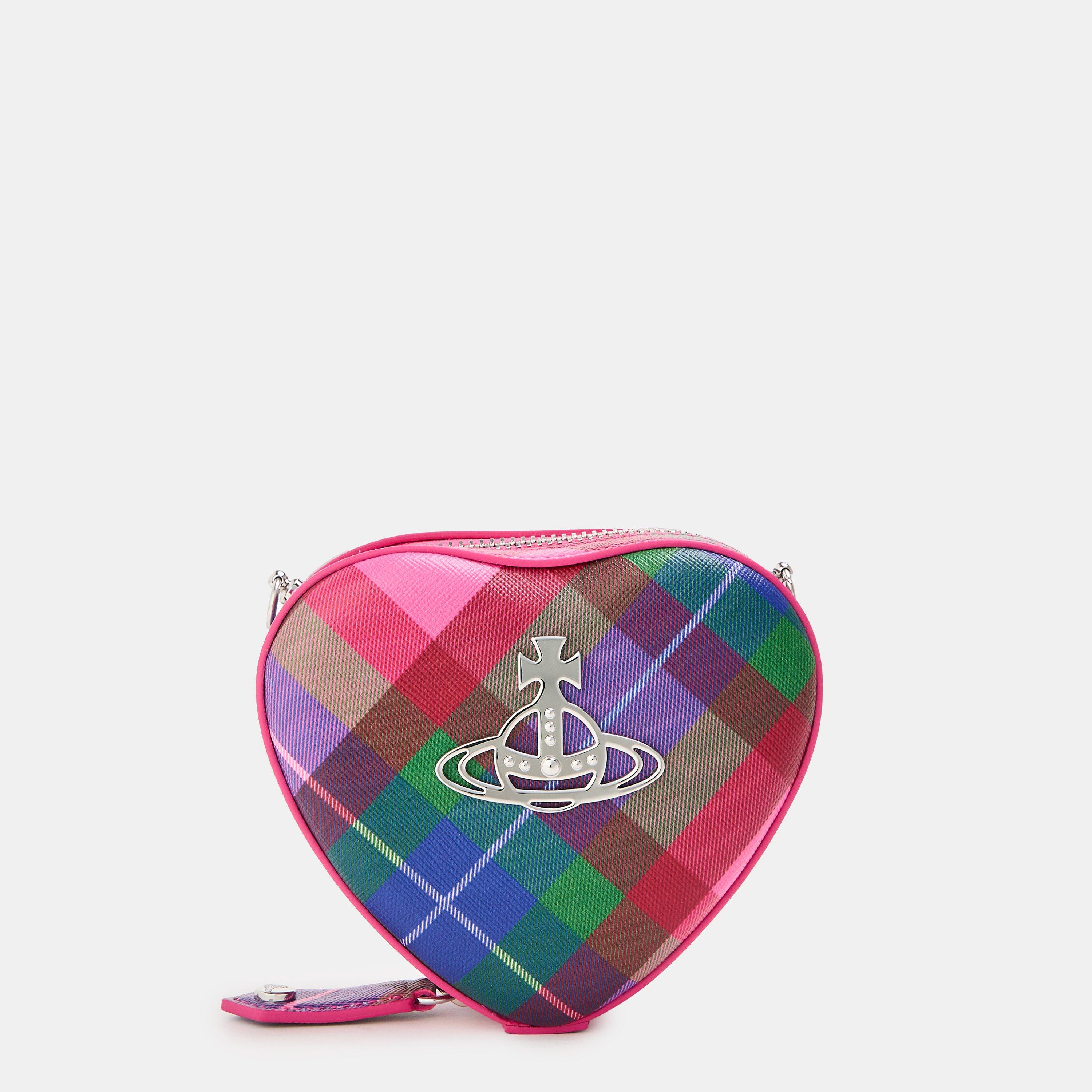 Vivienne Westwood Vivienne Mini Heart Crossbody - Candy Tartan