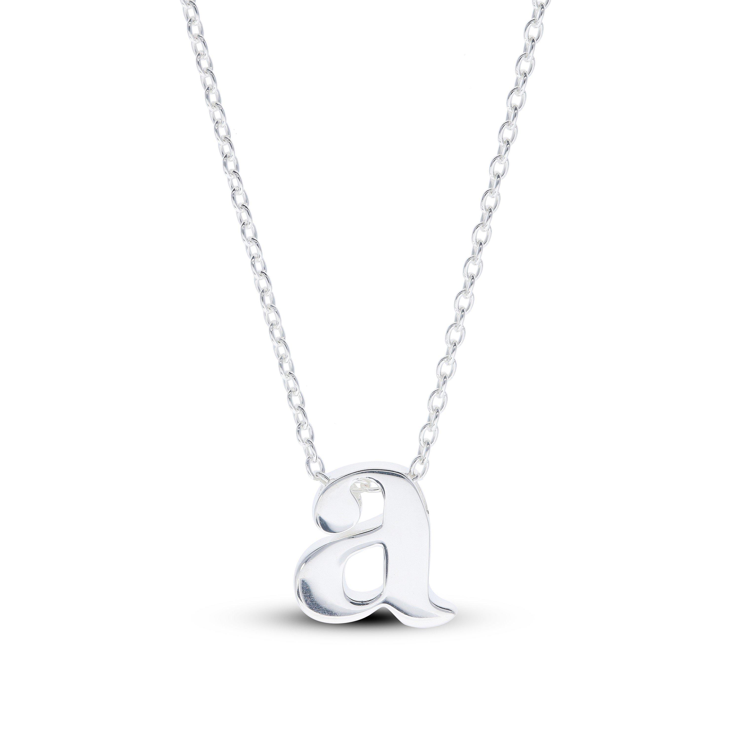 Silver - Be You - Sterling Silver lowercase Initial Necklace