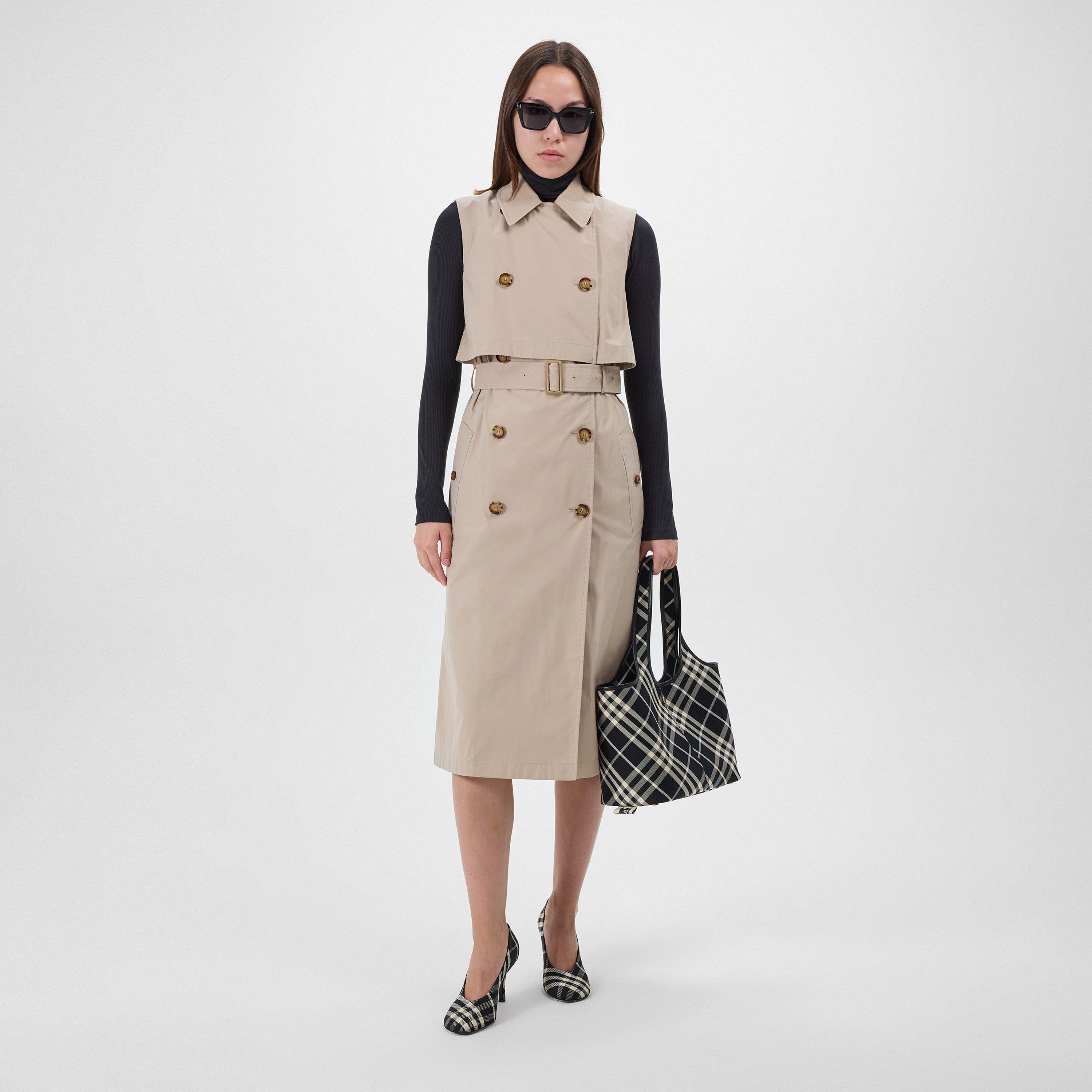 Black - Burberry - Small Check Tote Bag - 6