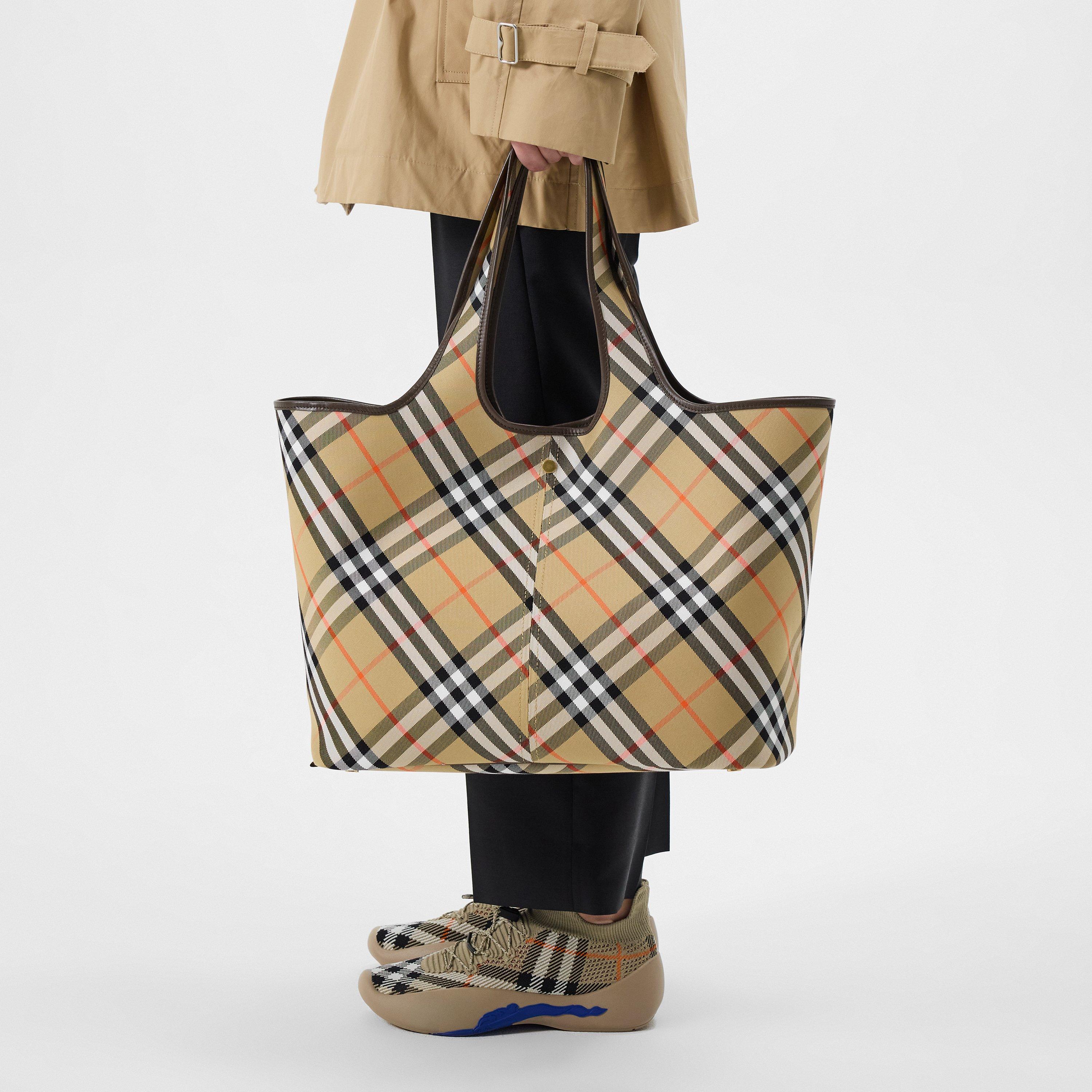 burberry small check tote