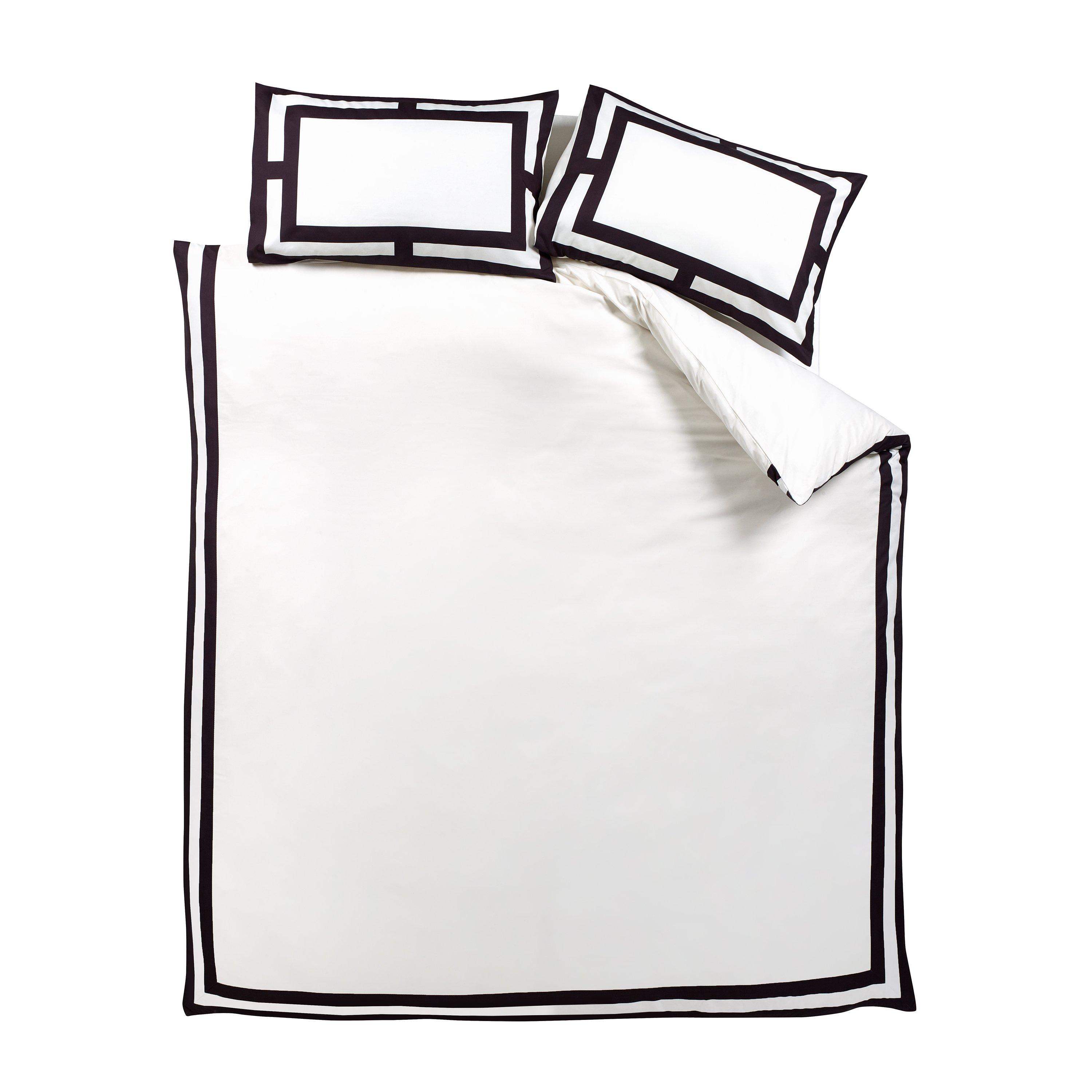 Cream - Catherine Lansfield - So Soft Mono Panel Duvet Cover Set - 4