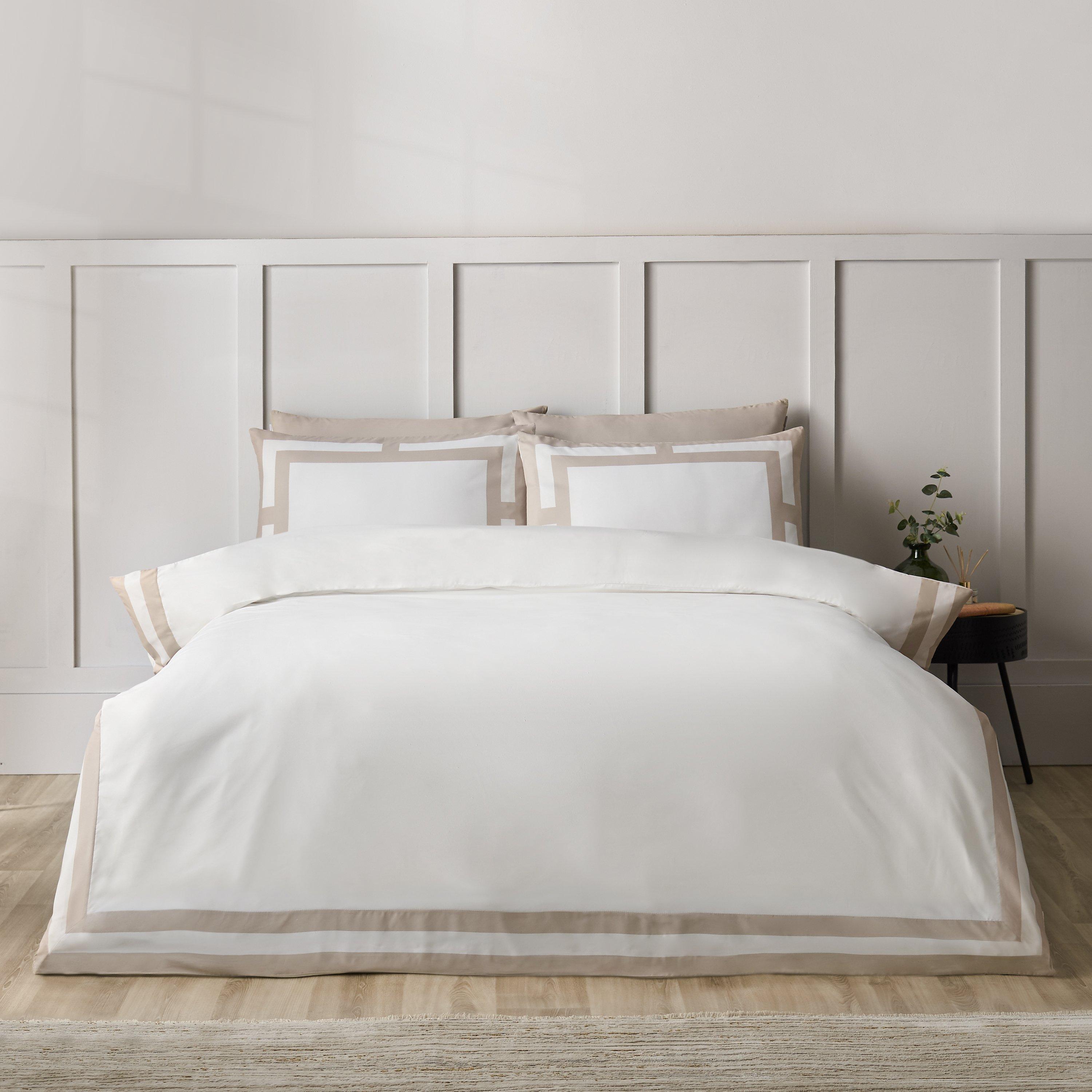 Catherine Lansfield  Natural So Soft Mono Panel Duvet Cover Set - Double