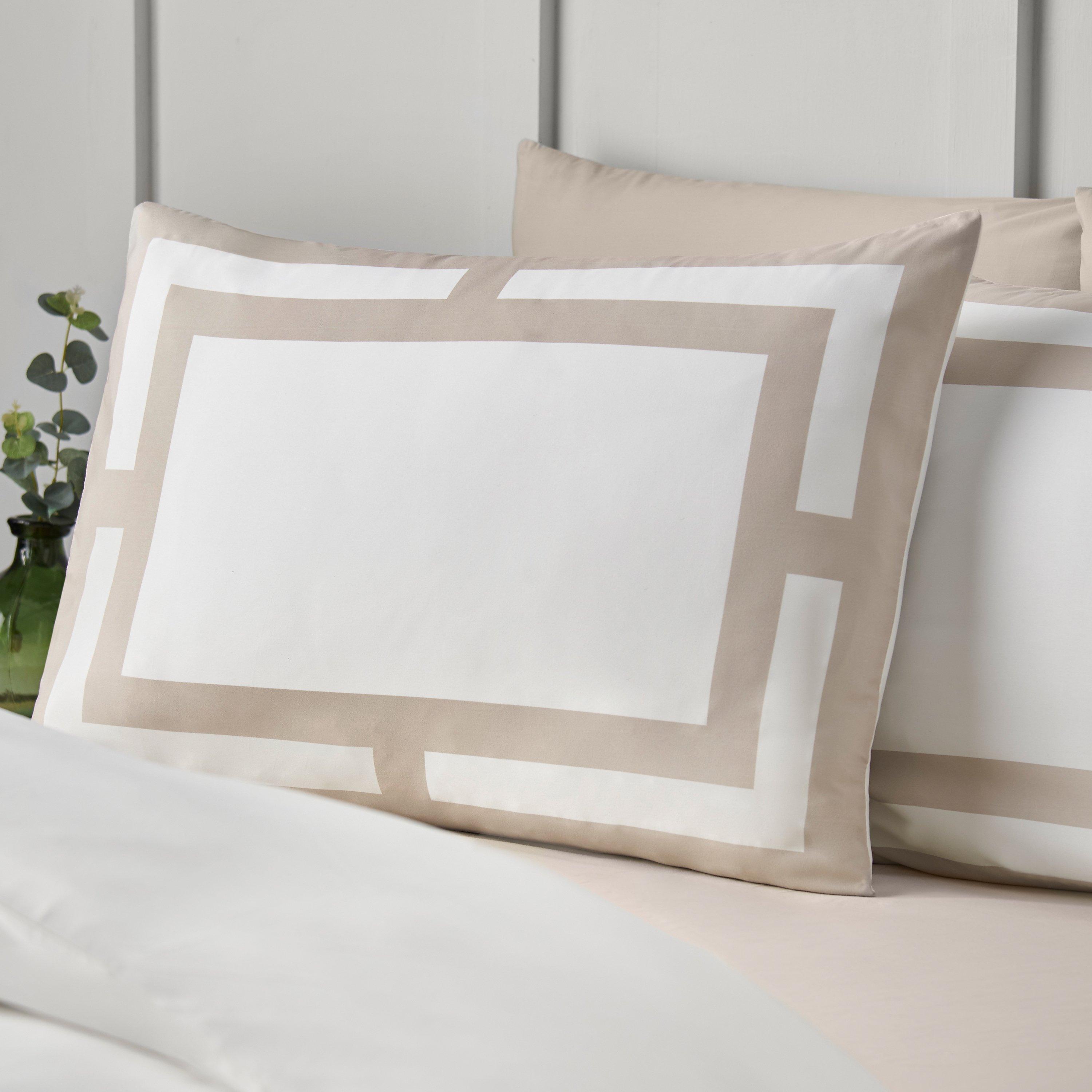 Natural - Catherine Lansfield - So Soft Mono Panel Duvet Cover Set - 2