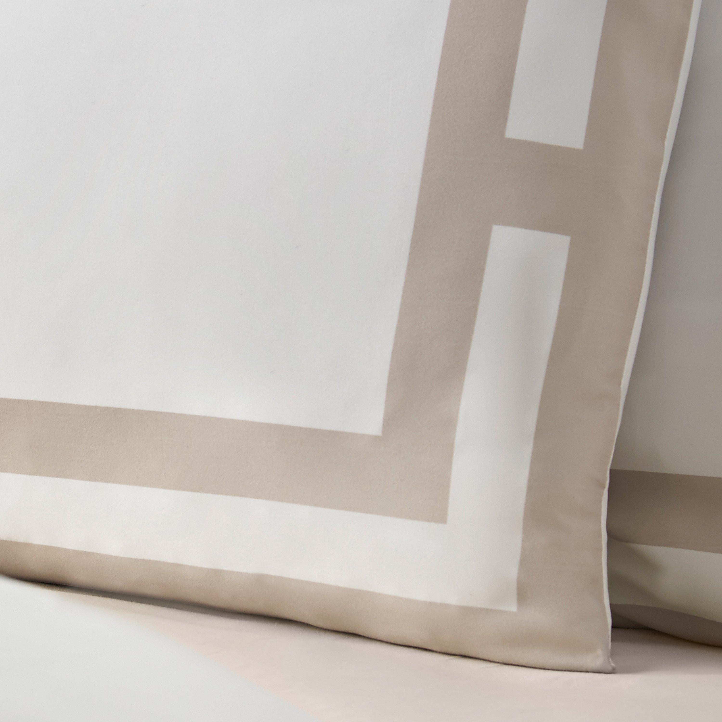 Natural - Catherine Lansfield - So Soft Mono Panel Duvet Cover Set - 3