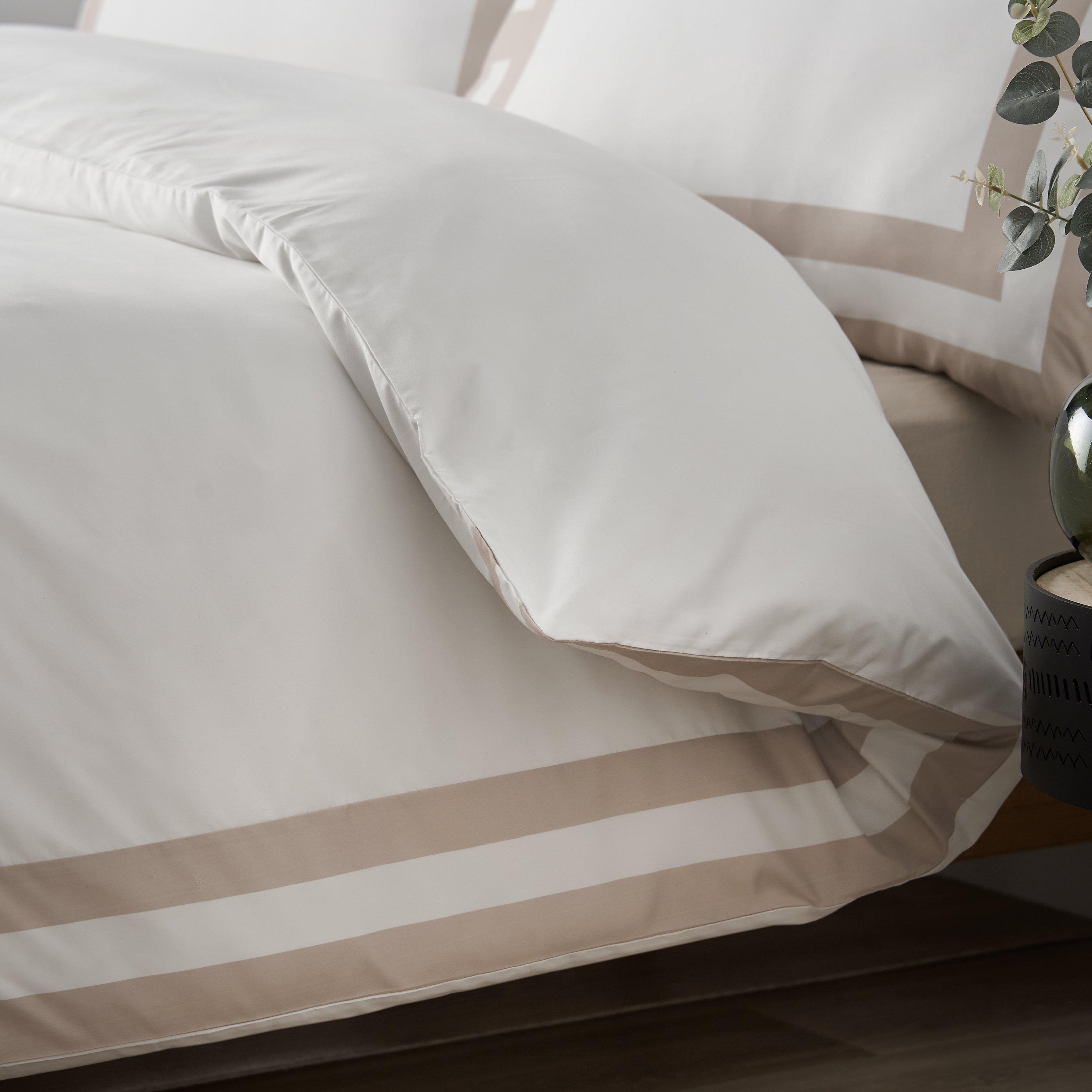 Natural - Catherine Lansfield - So Soft Mono Panel Duvet Cover Set - 4