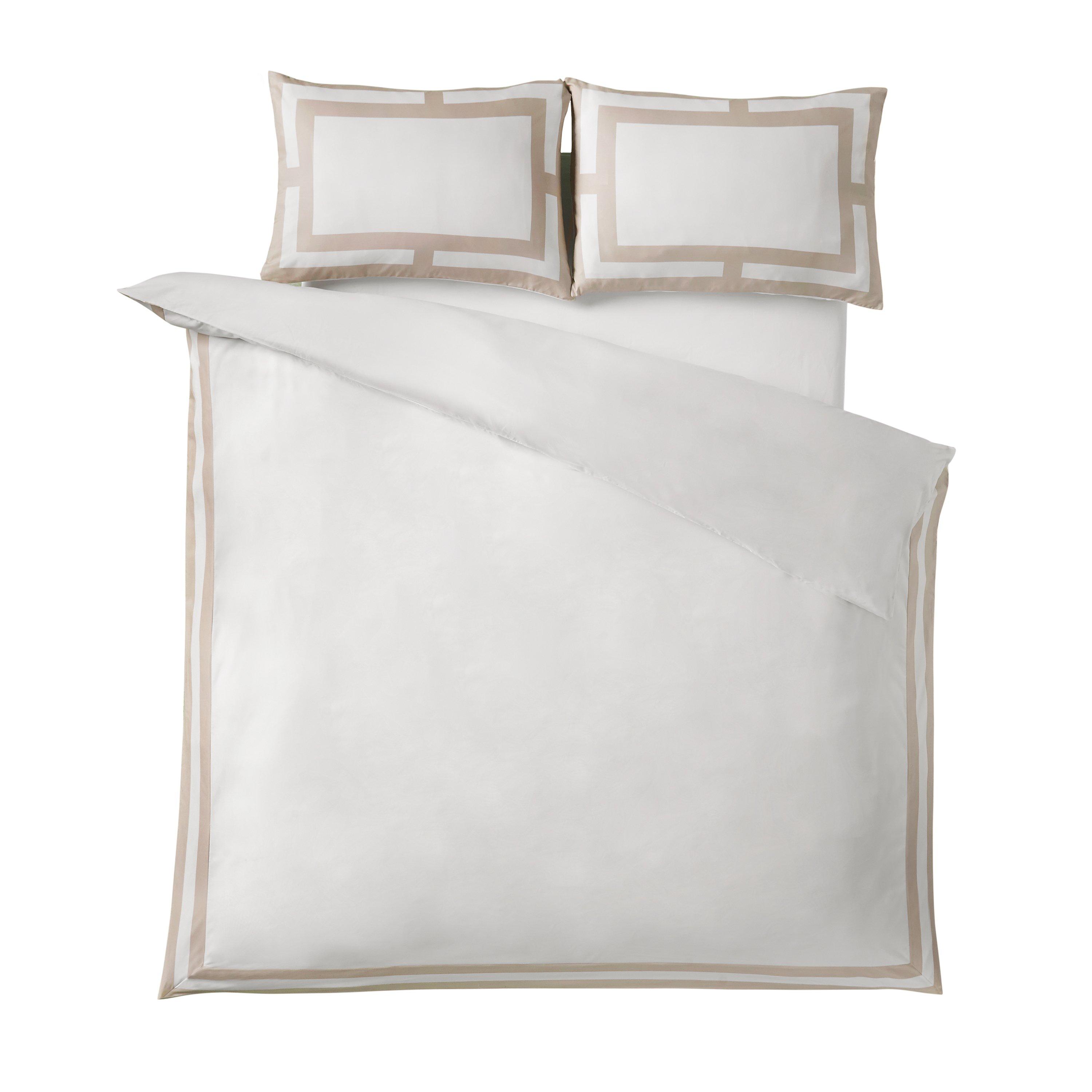 Natural - Catherine Lansfield - So Soft Mono Panel Duvet Cover Set - 5