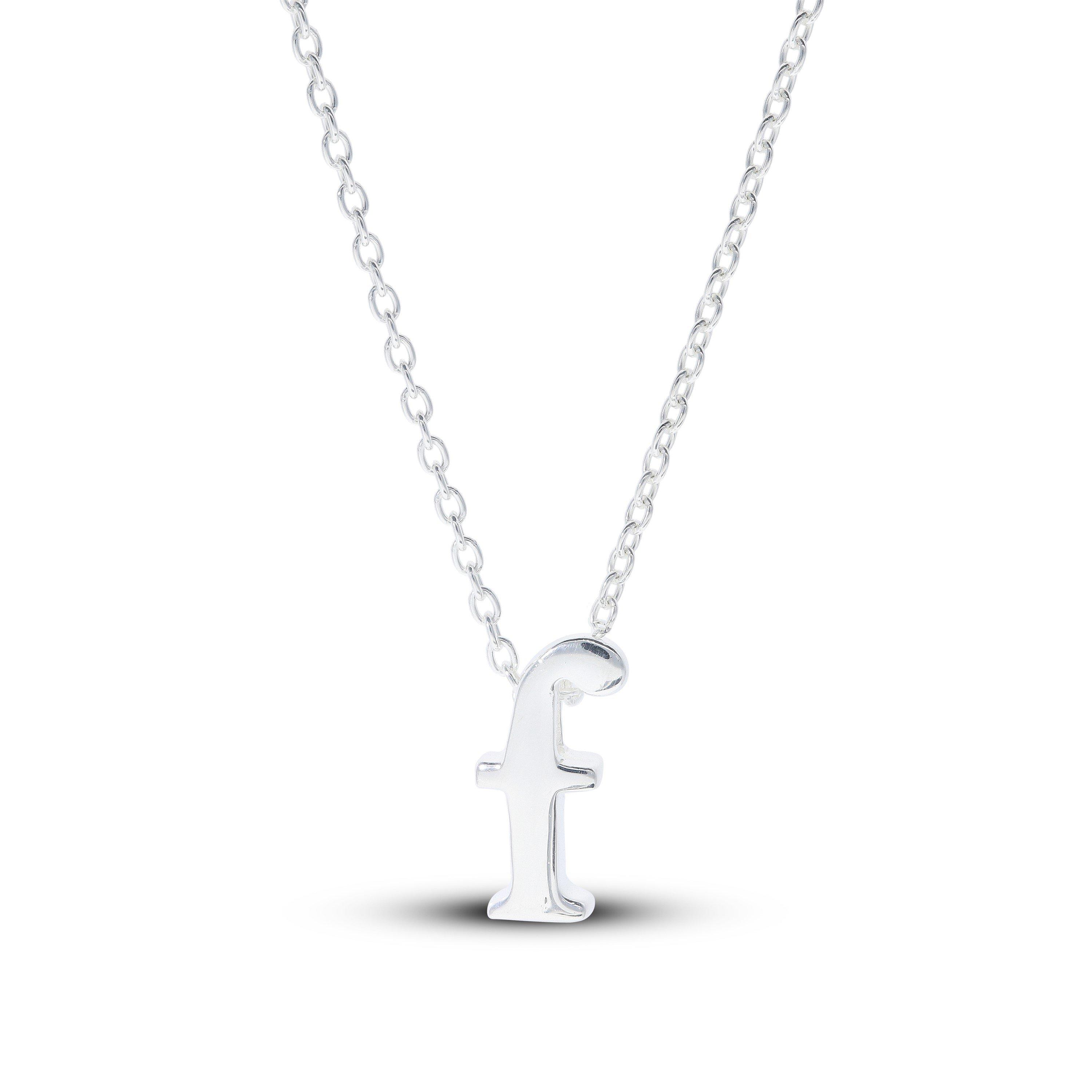 Silver - Be You - Sterling Silver lowercase Initial Necklace