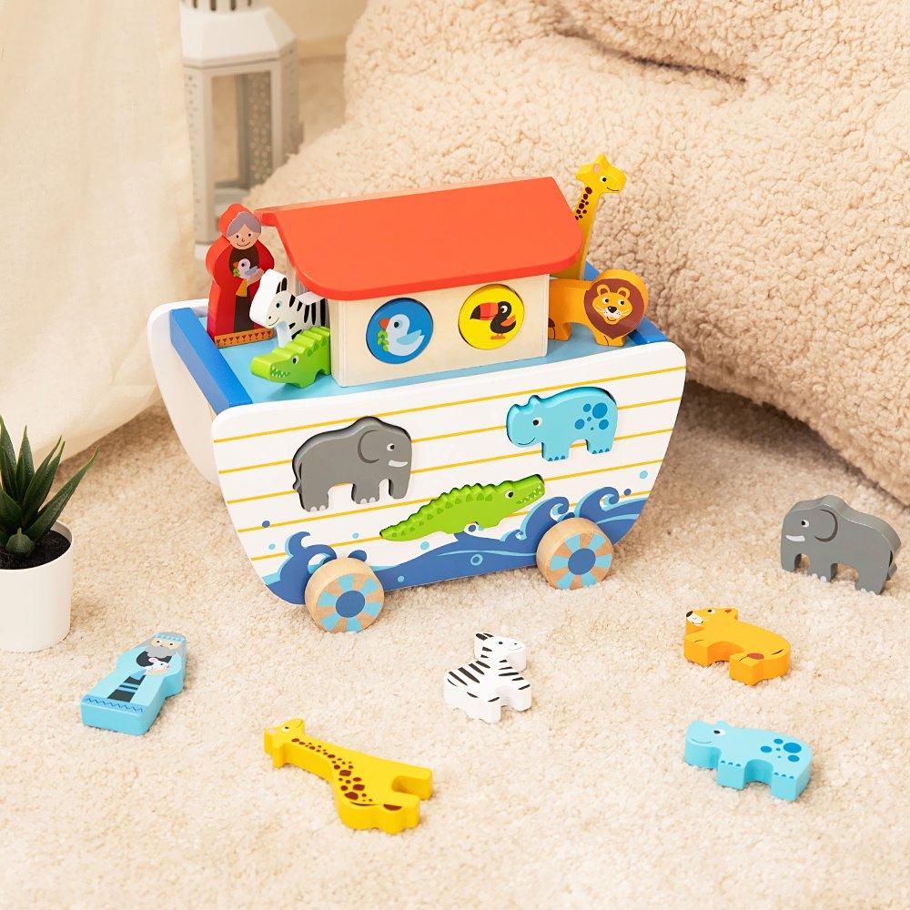 Multi - Tooky Toy - Wooden Noahs Ark - 2