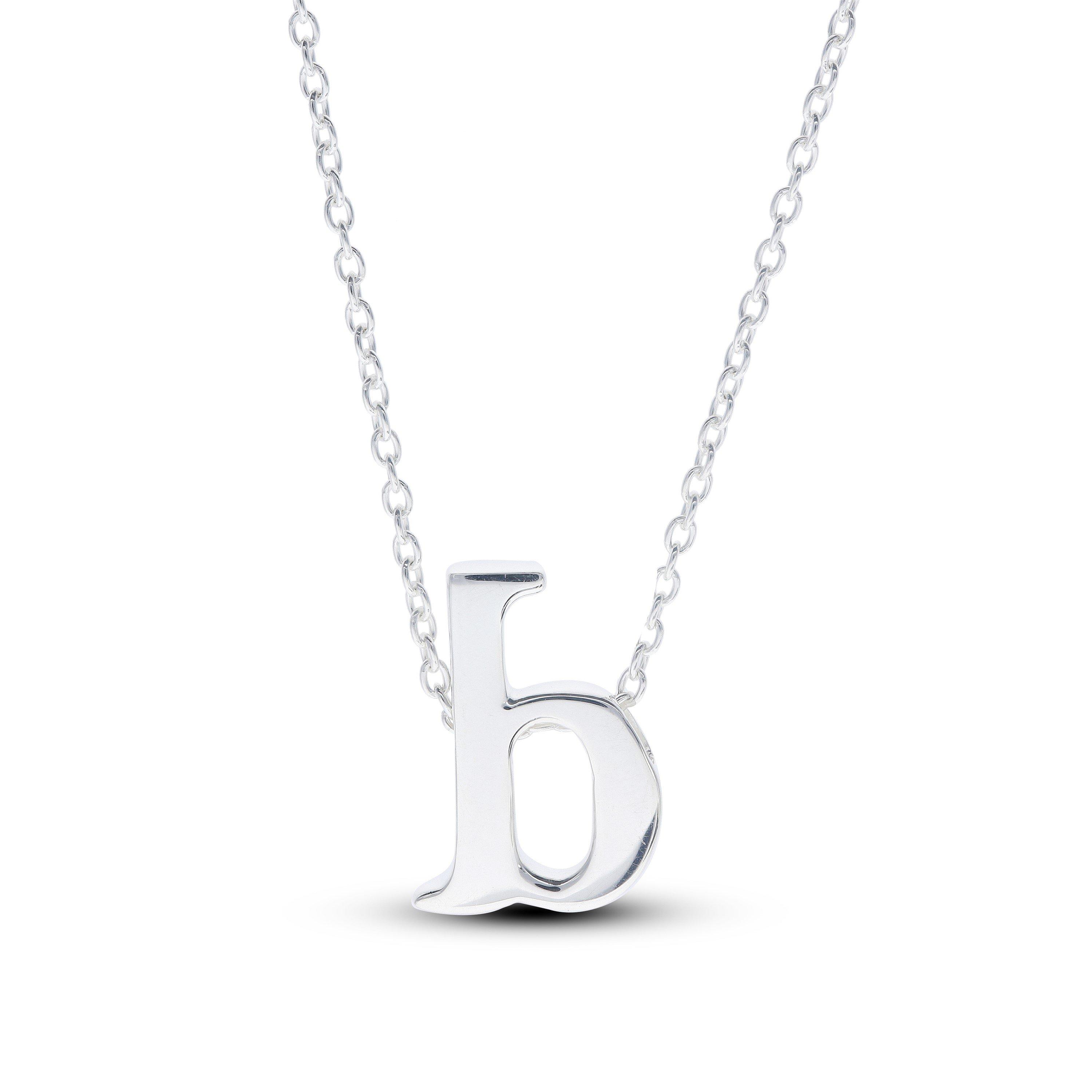 Silver - Be You - Sterling Silver lowercase Initial Necklace