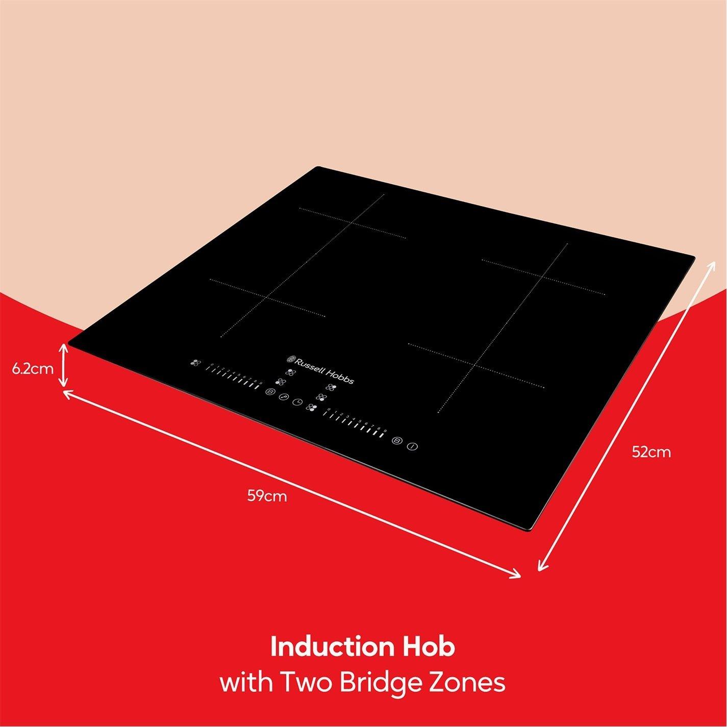 Black - Russell Hobbs - RH60IH2B413B 60cm Induction Hob Black - 2