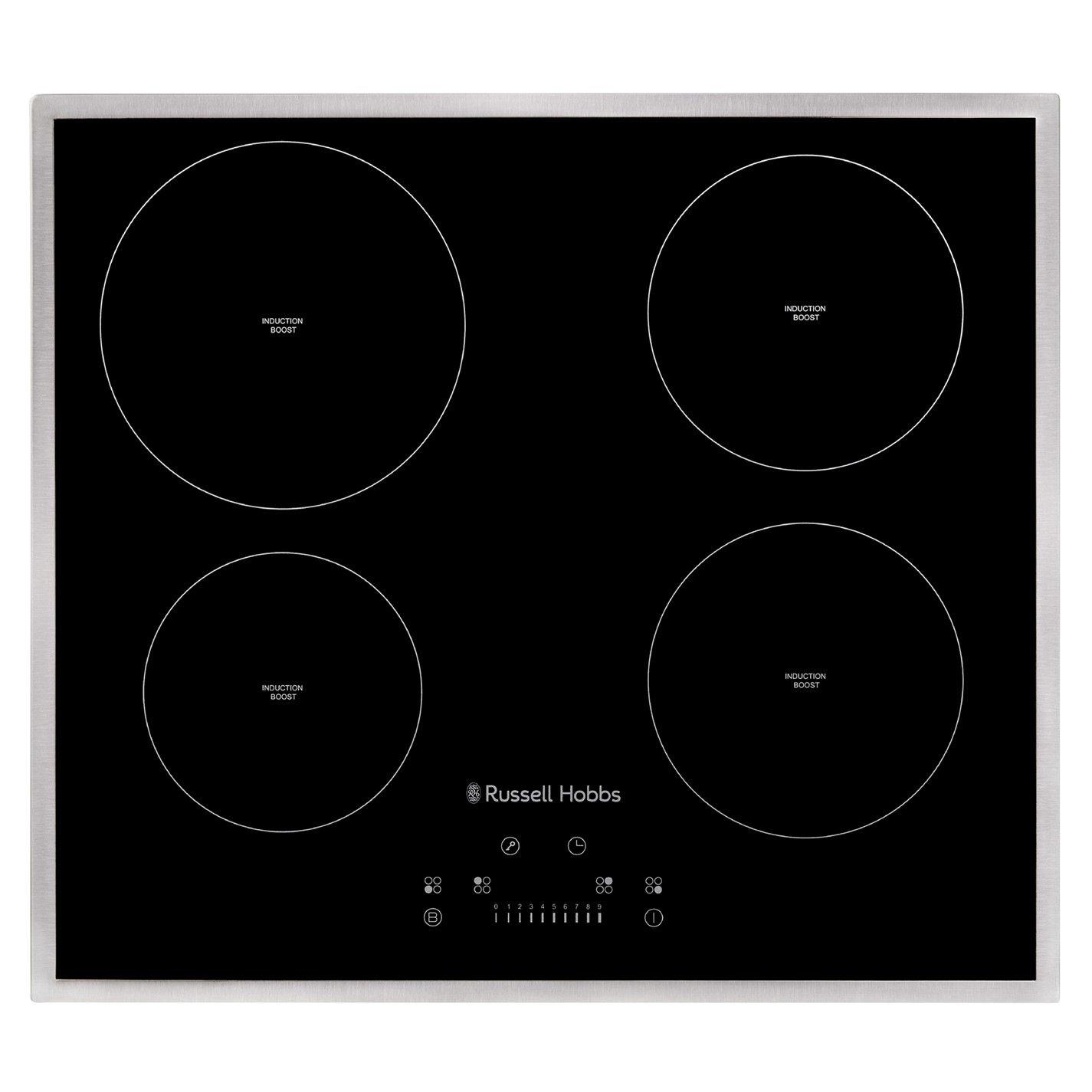 Black - Russell Hobbs - RH60IH413B 59cm 4 Zone Induction Hob in Black - 1