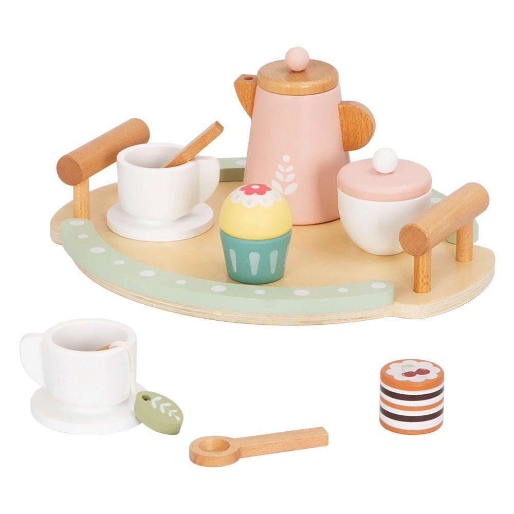 Tooky Toy  Kids Wooden Tea Set - 