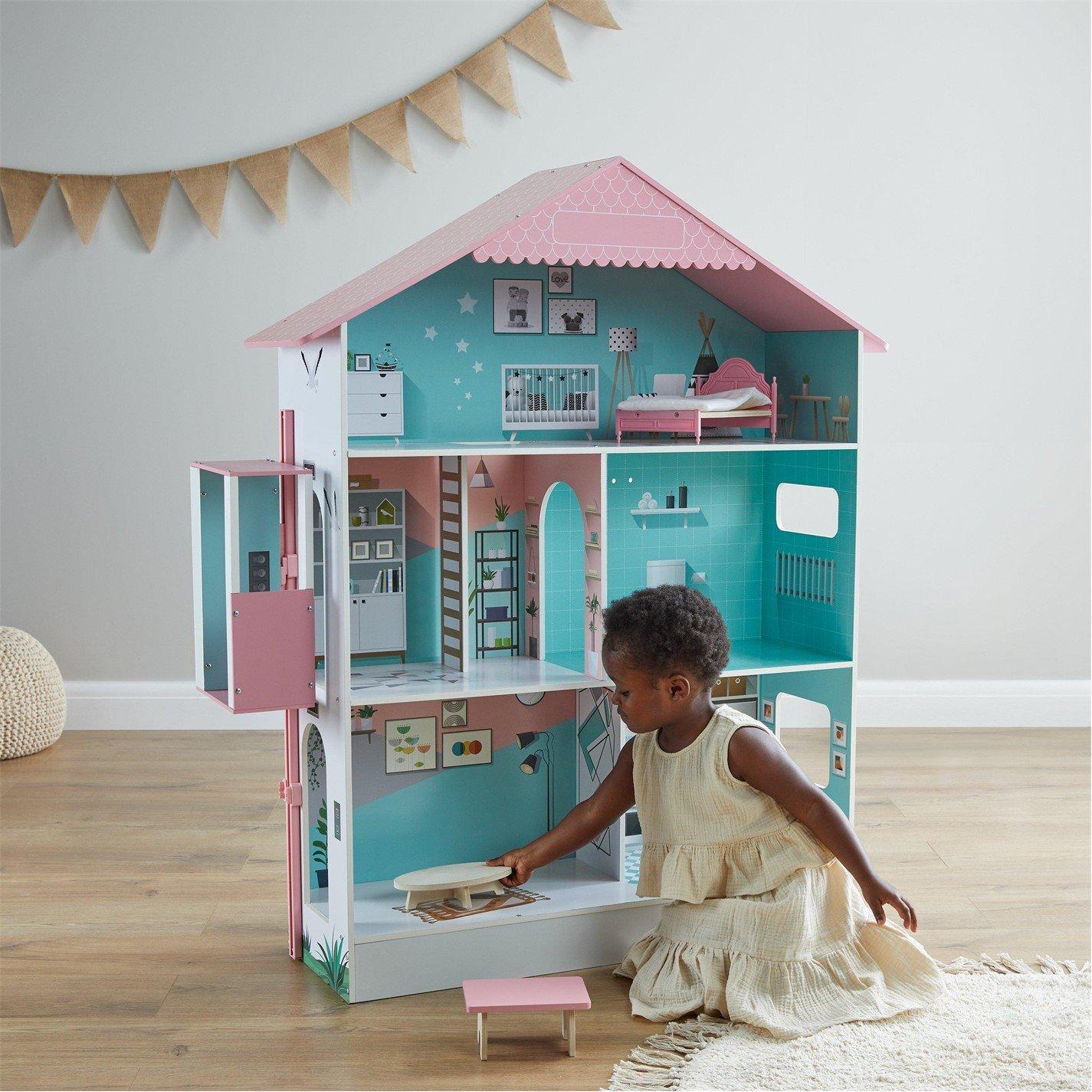 Multi - Tooky Toy - Wooden Deluxe Dolls House - 2