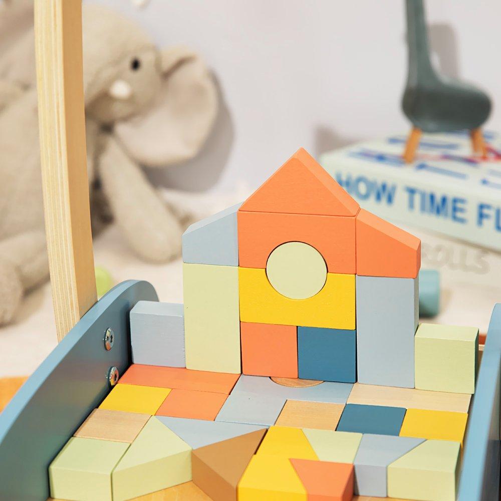 Multi - Tooky Toy - Wooden Block Baby Walker - 4
