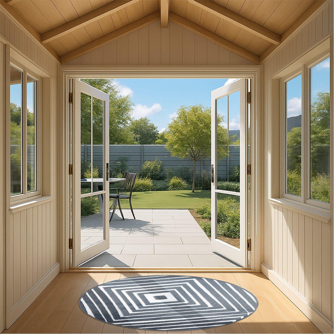 Aztec Diamond - Streetwize - Outdoor Rug - Round Aztec Diamond Pattern - 1