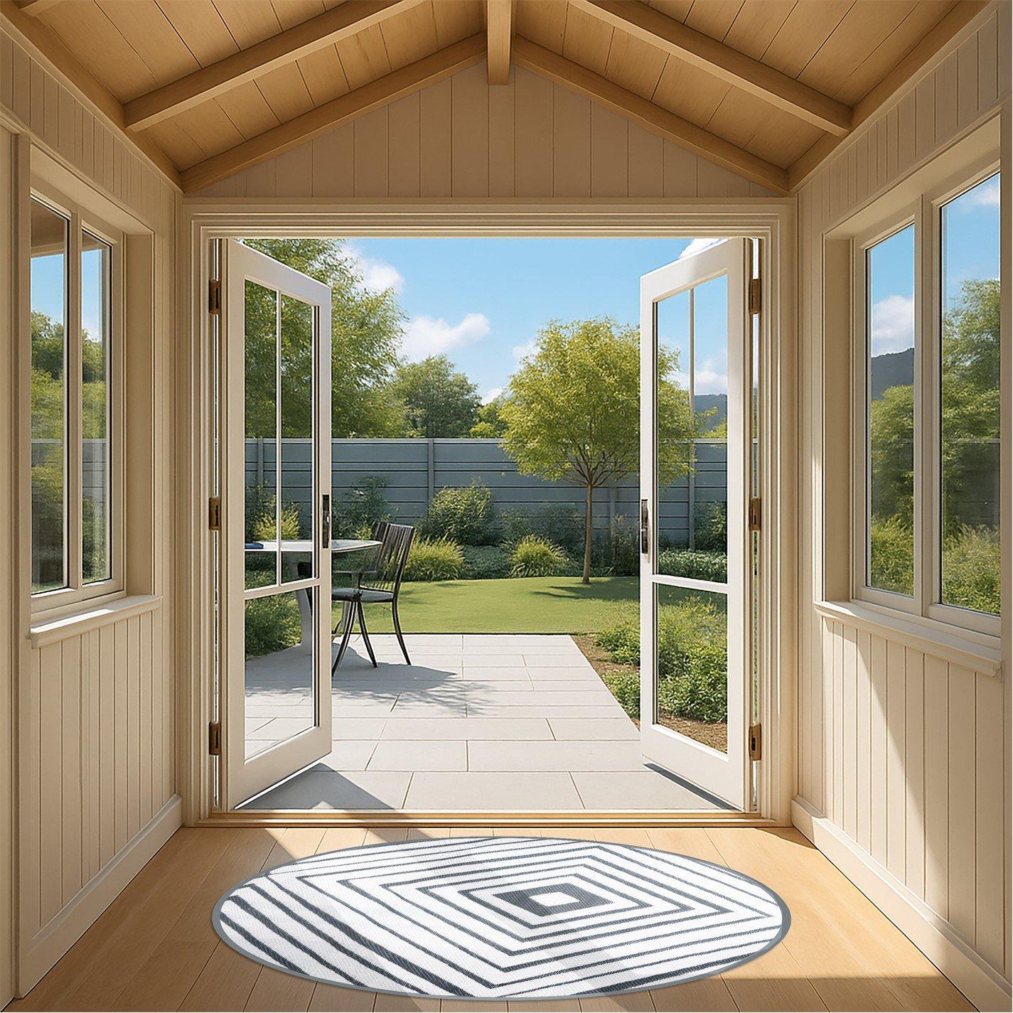 Aztec Diamond - Streetwize - Outdoor Rug - Round Aztec Diamond Pattern - 5