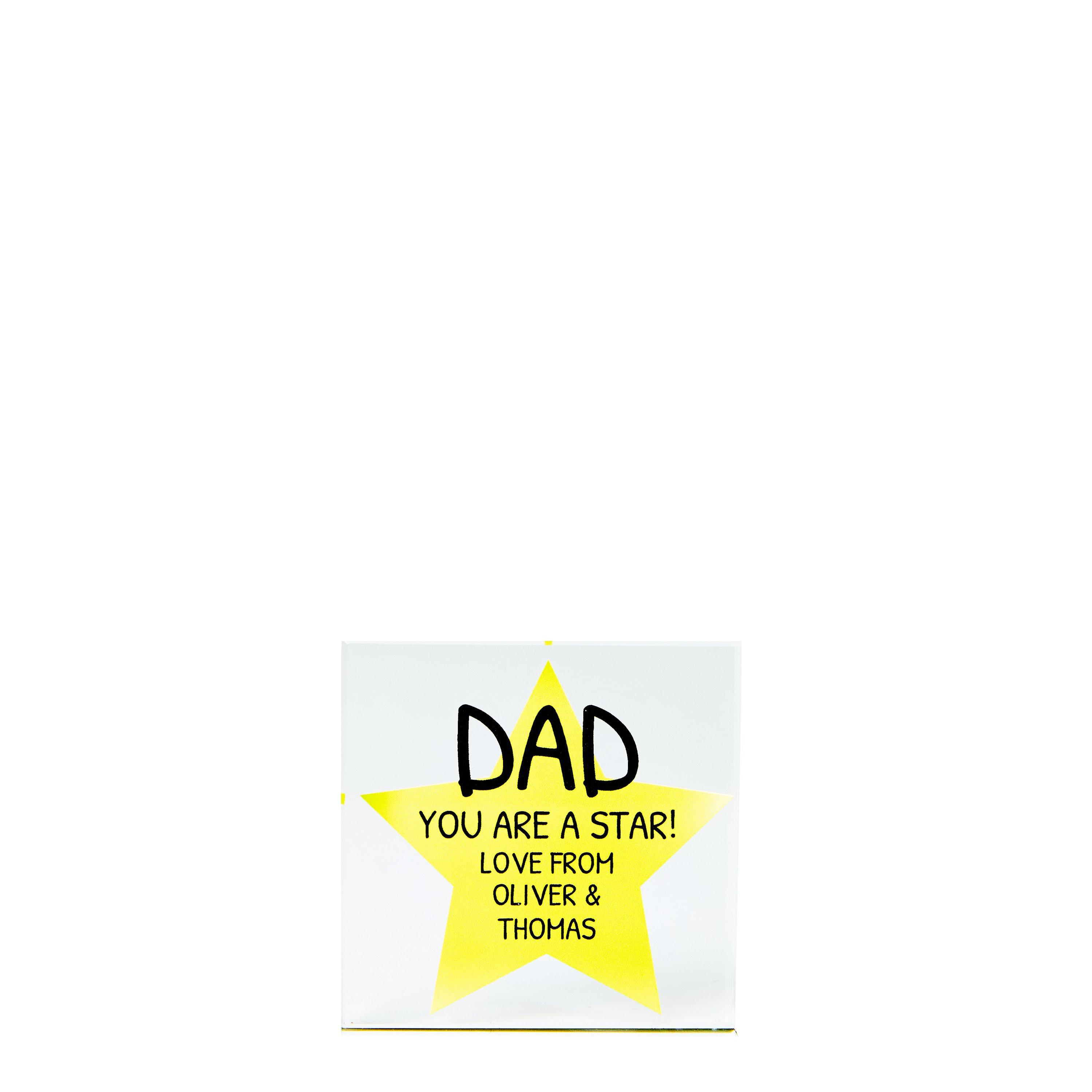 Dad Star - Star - Glass Tabletop Sign - 1