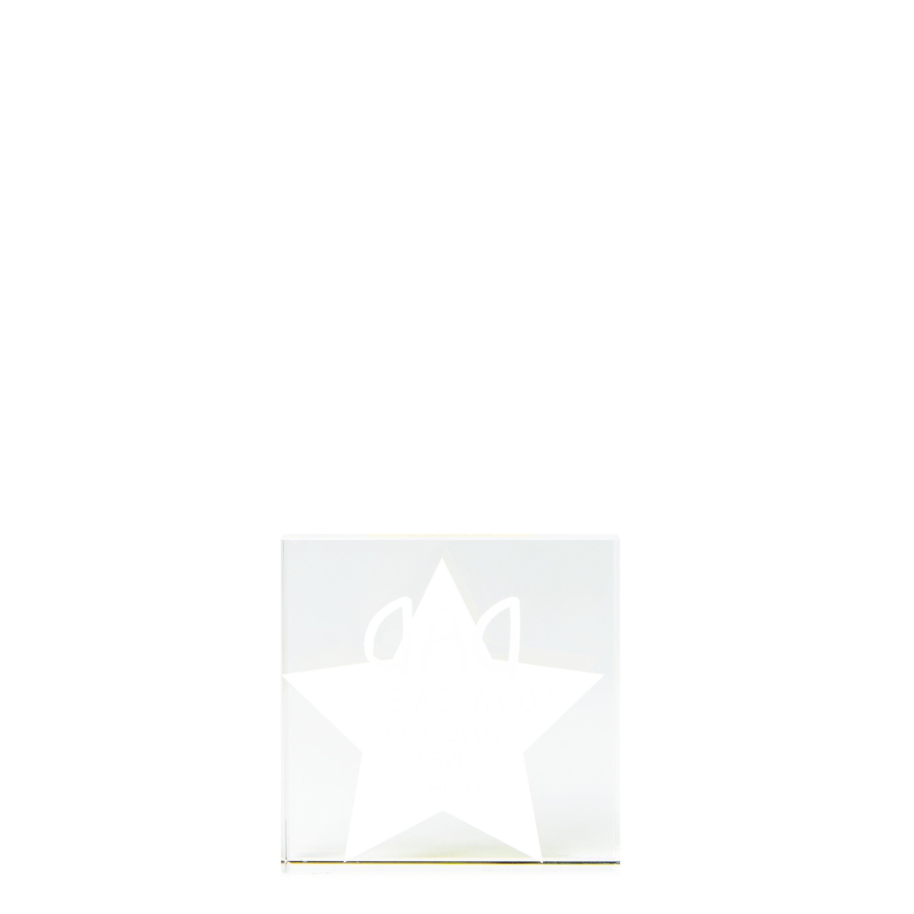 Star Glass Tabletop Sign | Sports Direct