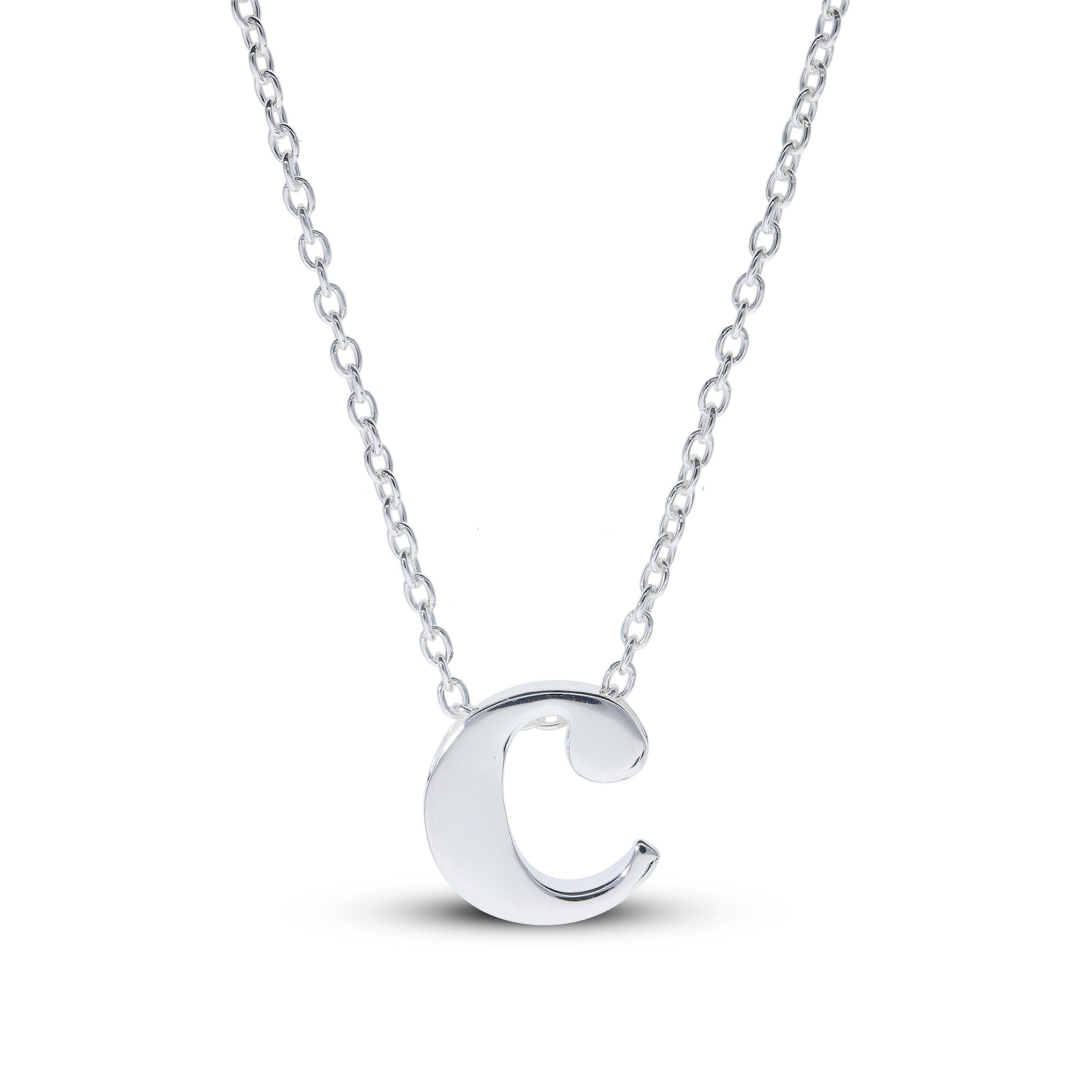 Silver - Be You - Sterling Silver lowercase Initial Necklace