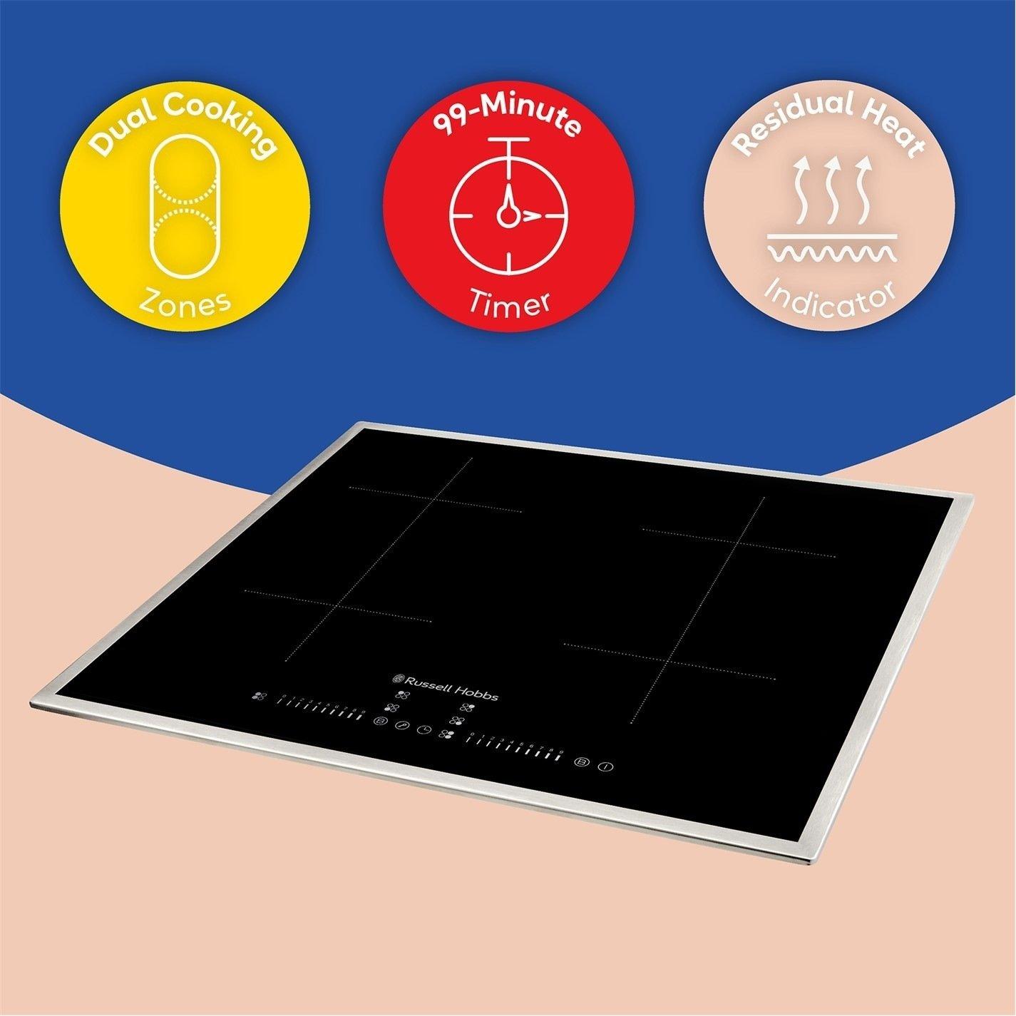 Black - Russell Hobbs - RH60IH2B414B 60cm Induction Hob Black - 12