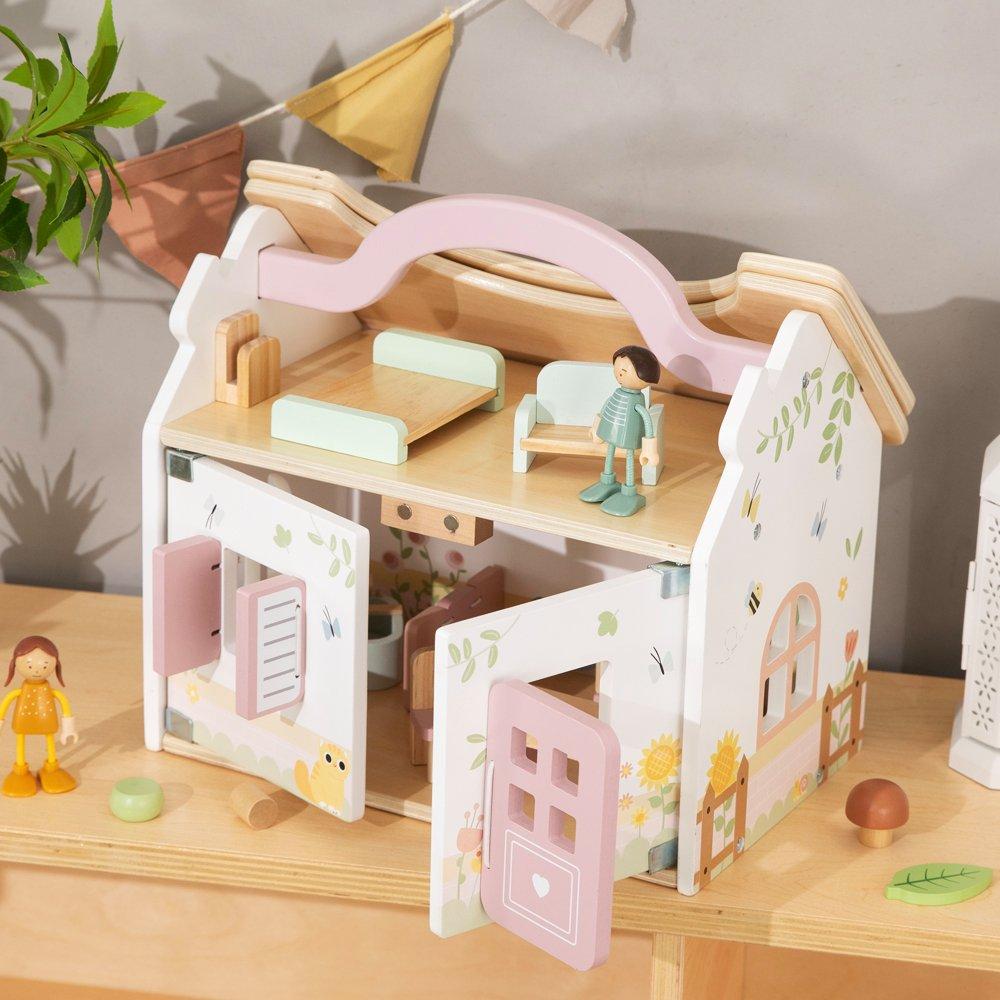 Multi - Tooky Toy - Wooden Portable Dolls House - 2