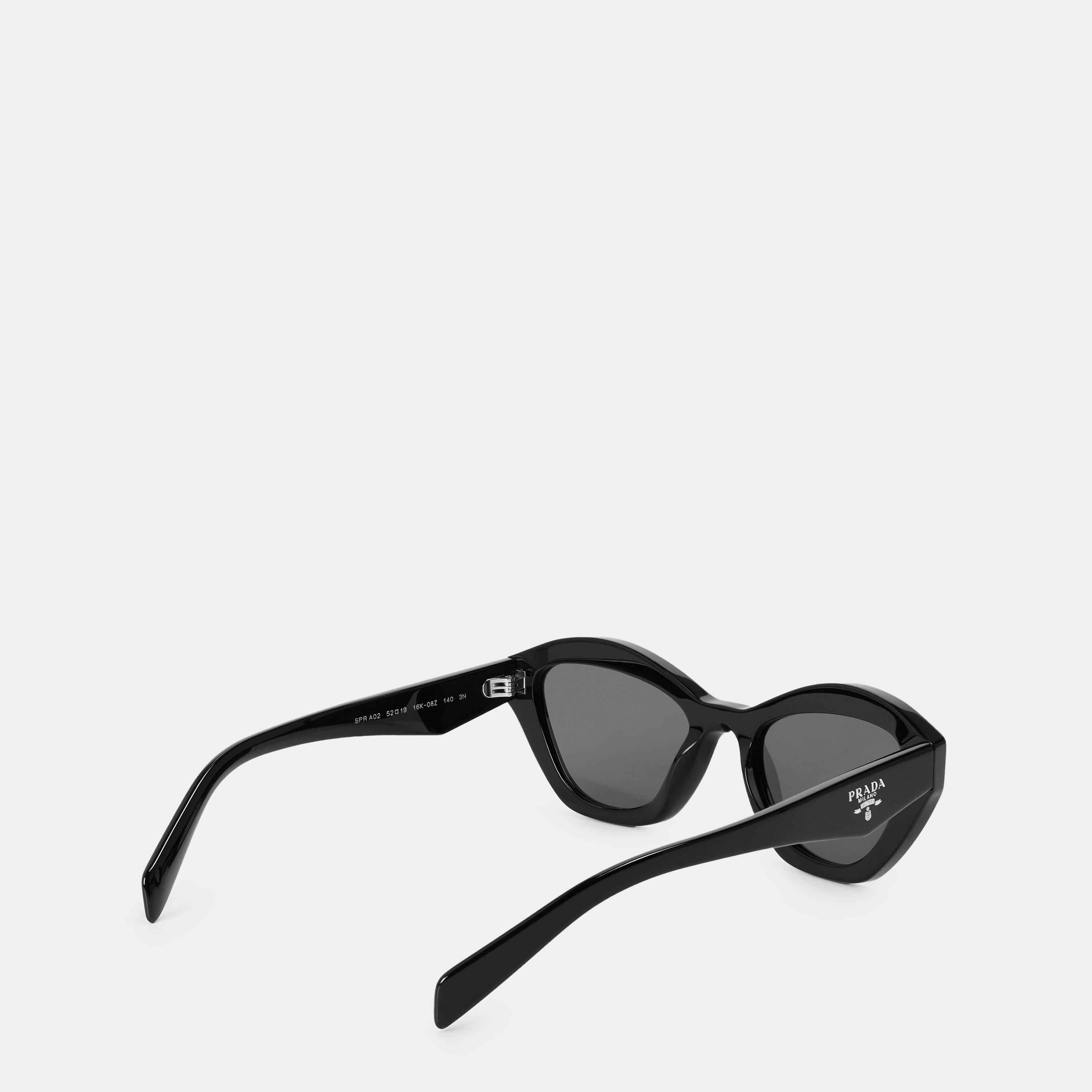 Black/Grey - Prada - Women's Symbole Sunglasses - 2