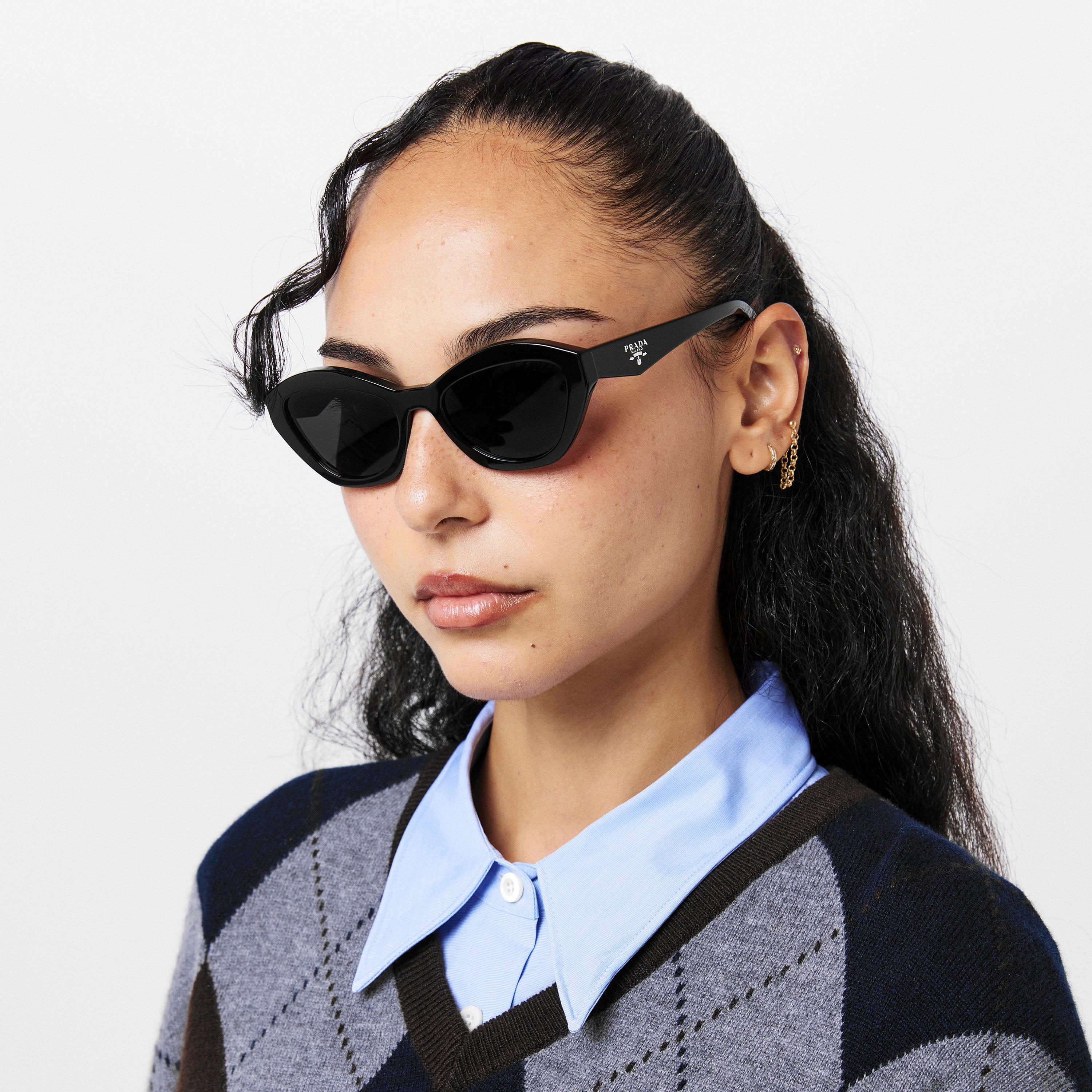 Black/Grey - Prada - Women's Symbole Sunglasses - 3