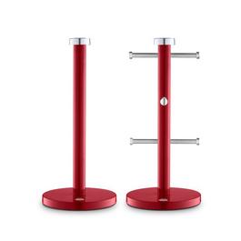 Swan Towel Pole and Mug Tree Set Red