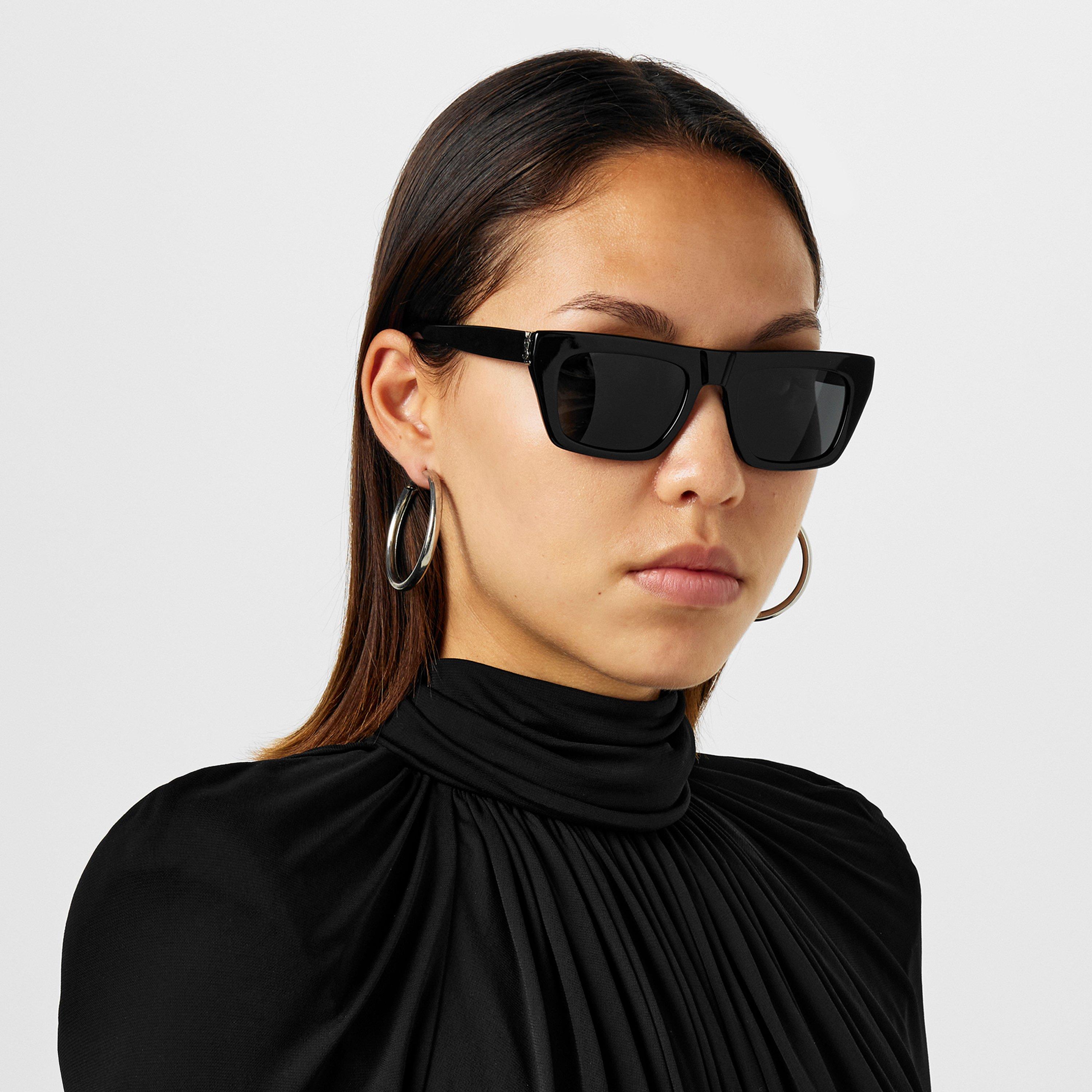Black/Black - Saint Laurent - Women's Wayfarer Sunglasses - 2