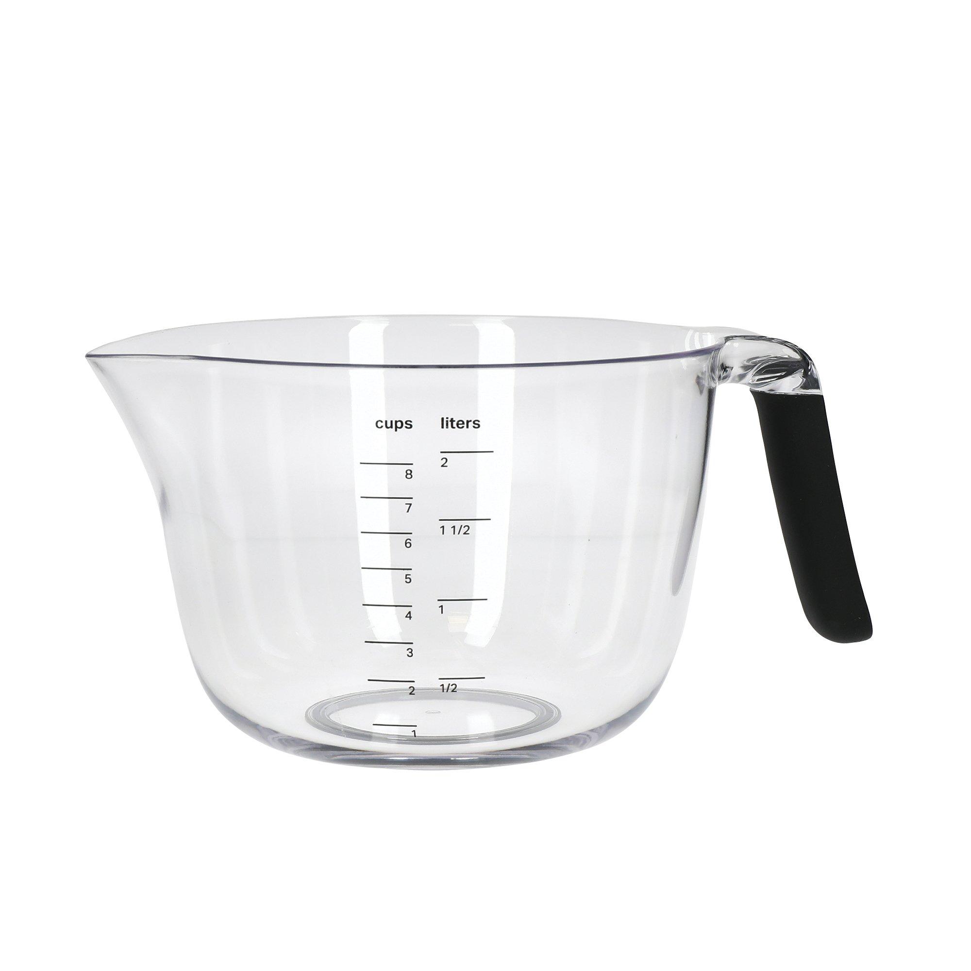 Clear With Blac - KitchenAid - KitchenAid Mixing and Measuring Bowl with Handle