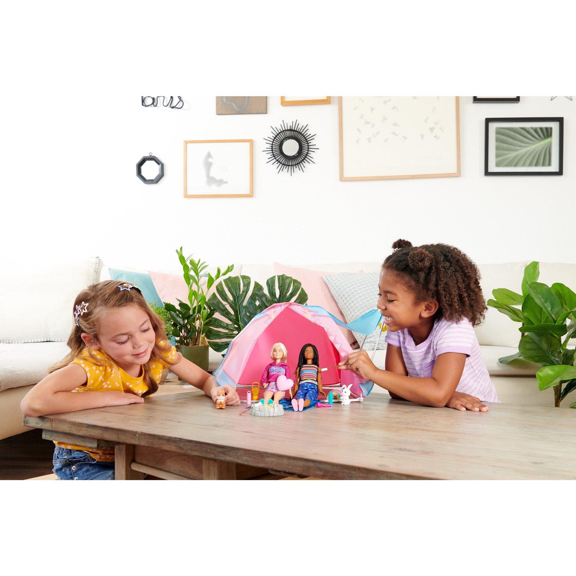 Tent & Dolls - Barbie - Unisex Kids' Fashion Doll - 6