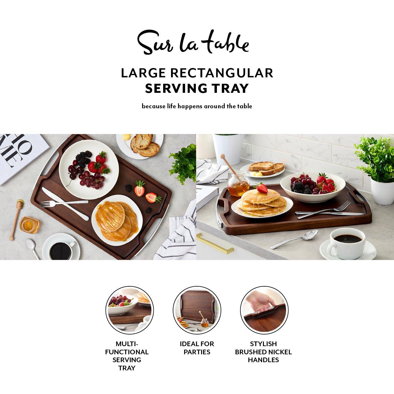 Walnut - SURLATABLE - Core Rectangular Serving Tray - 2