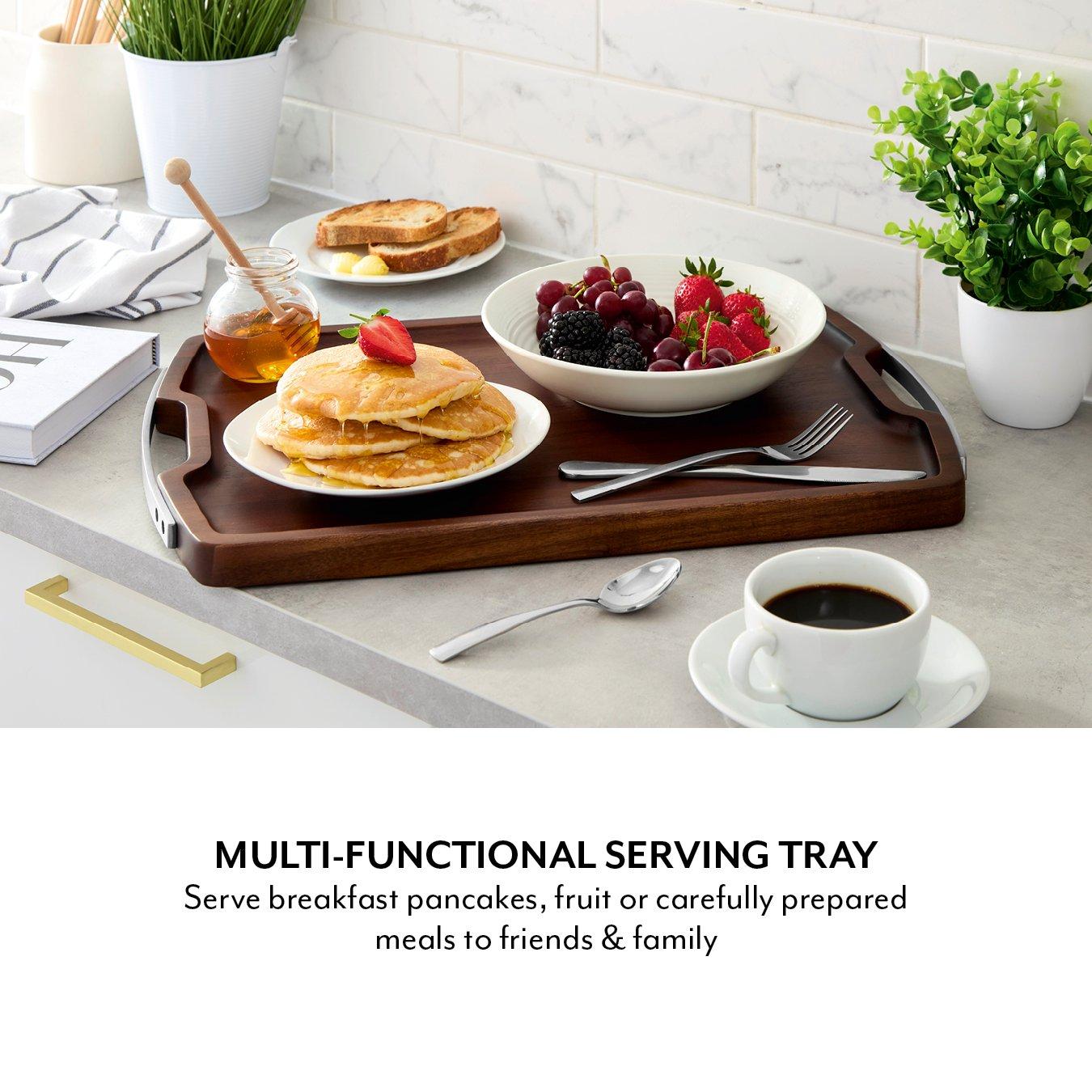 Walnut - SURLATABLE - Core Rectangular Serving Tray - 3