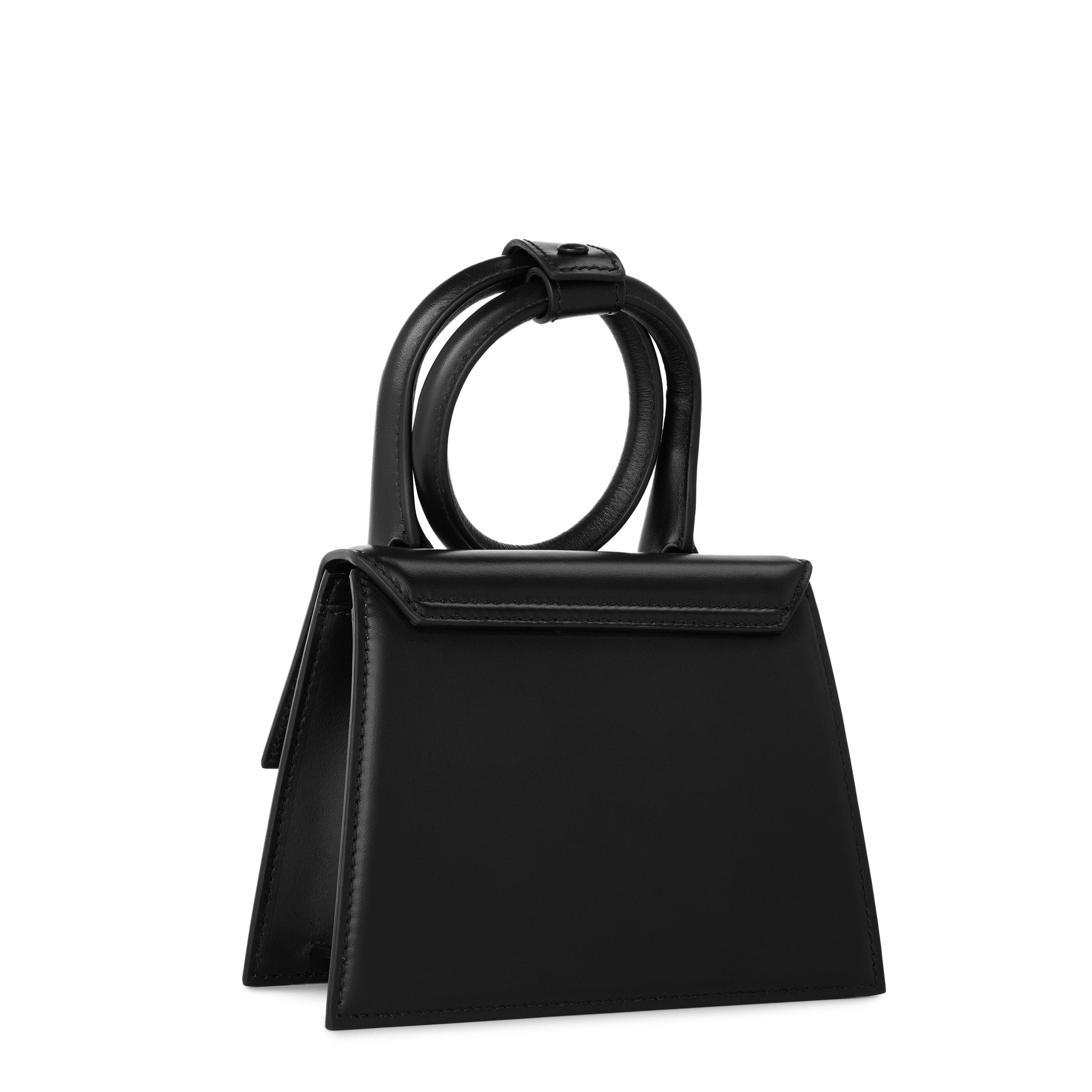 Black - Jacquemus - Women's Logo Leather Le Chiquito Noeud Grab Bag - 3