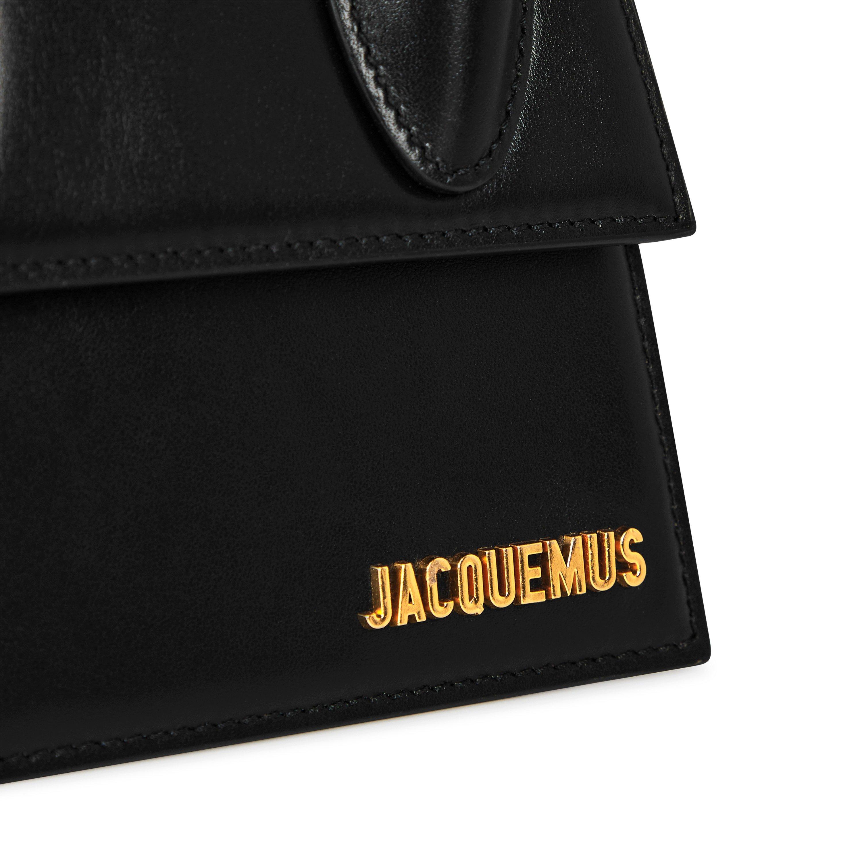 Black - Jacquemus - Women's Logo Leather Le Chiquito Noeud Grab Bag - 5
