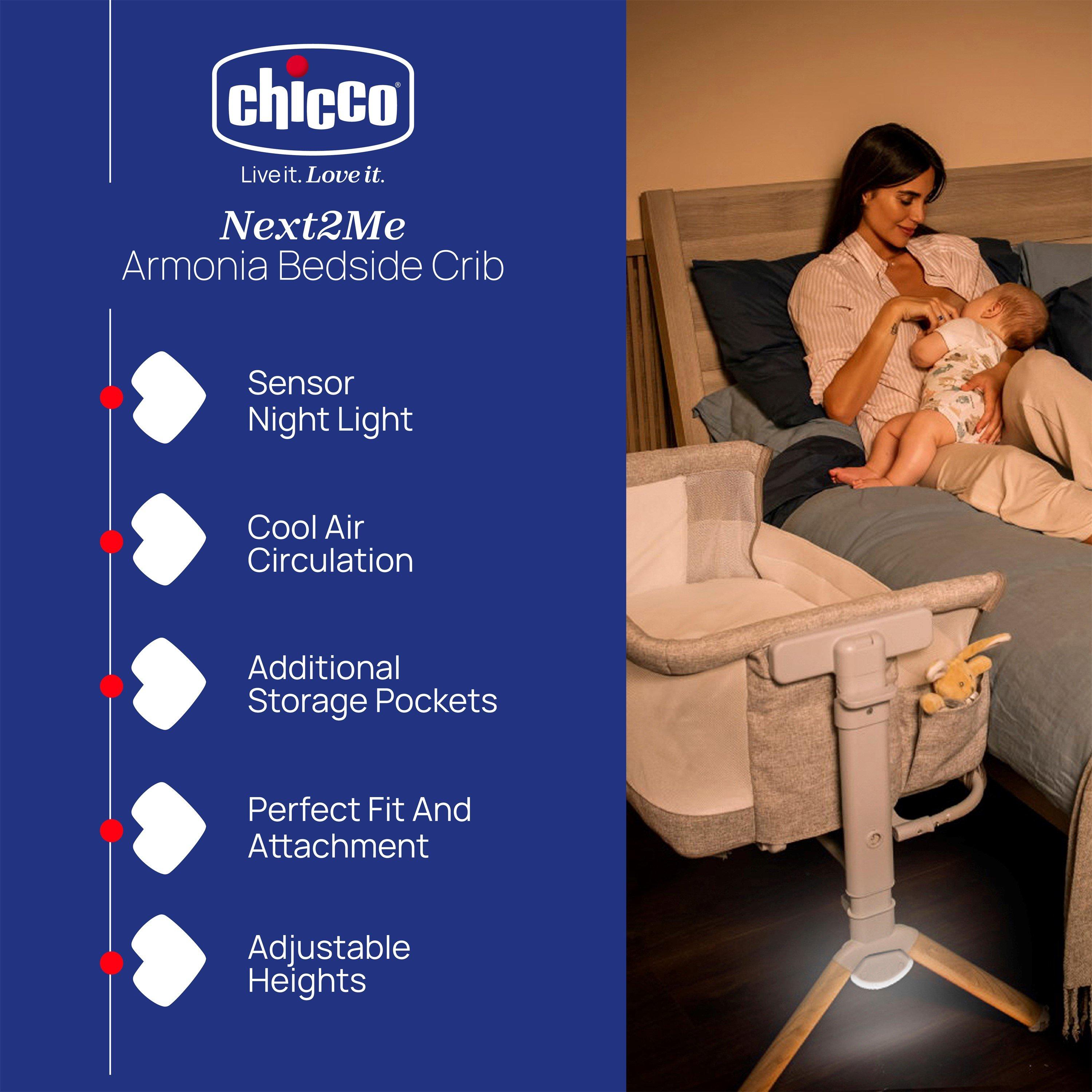 None - Chicco - Next2Me Armonia Bedside Crib - 2