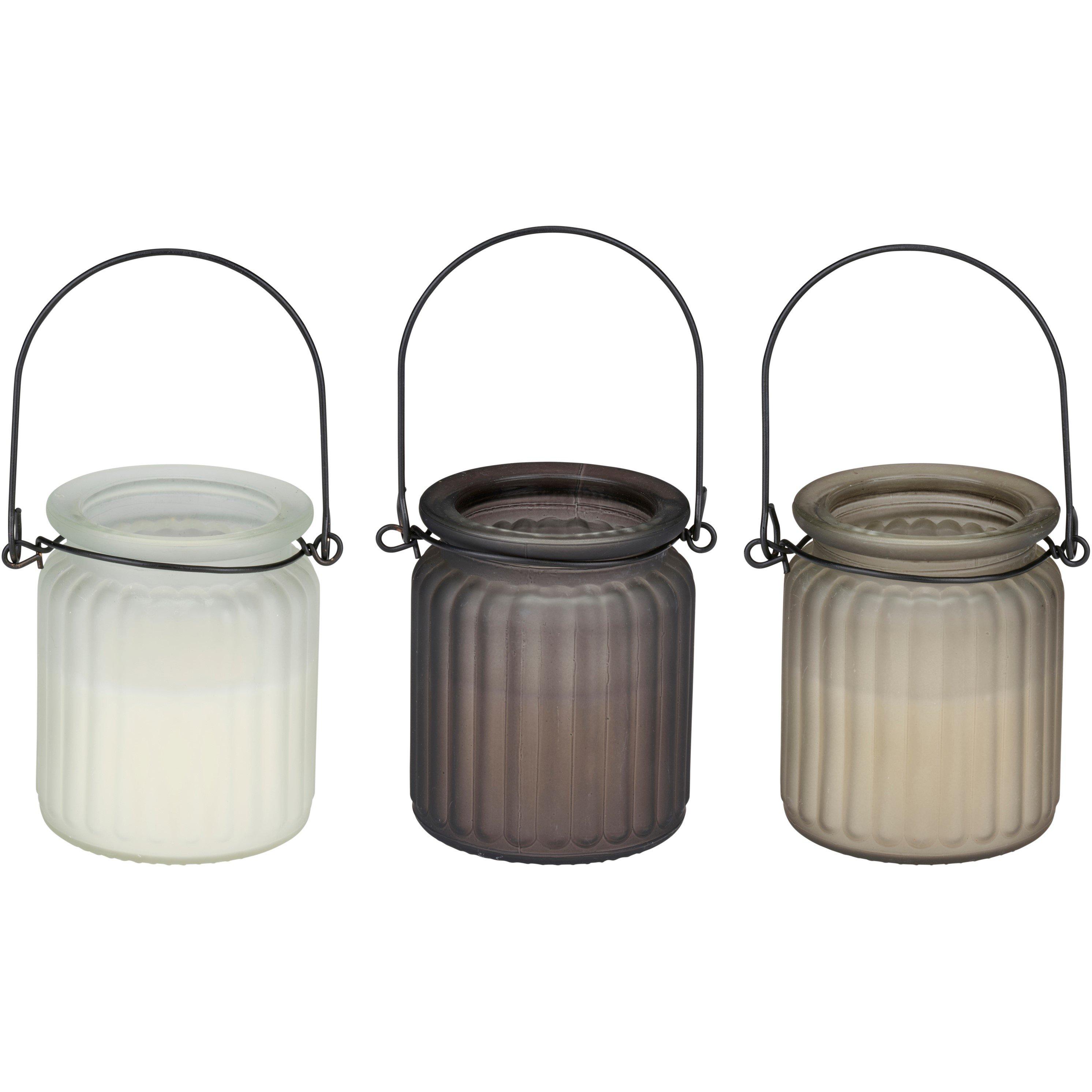 Arti Casa  Set Of 3 Candle Holder Jars - 