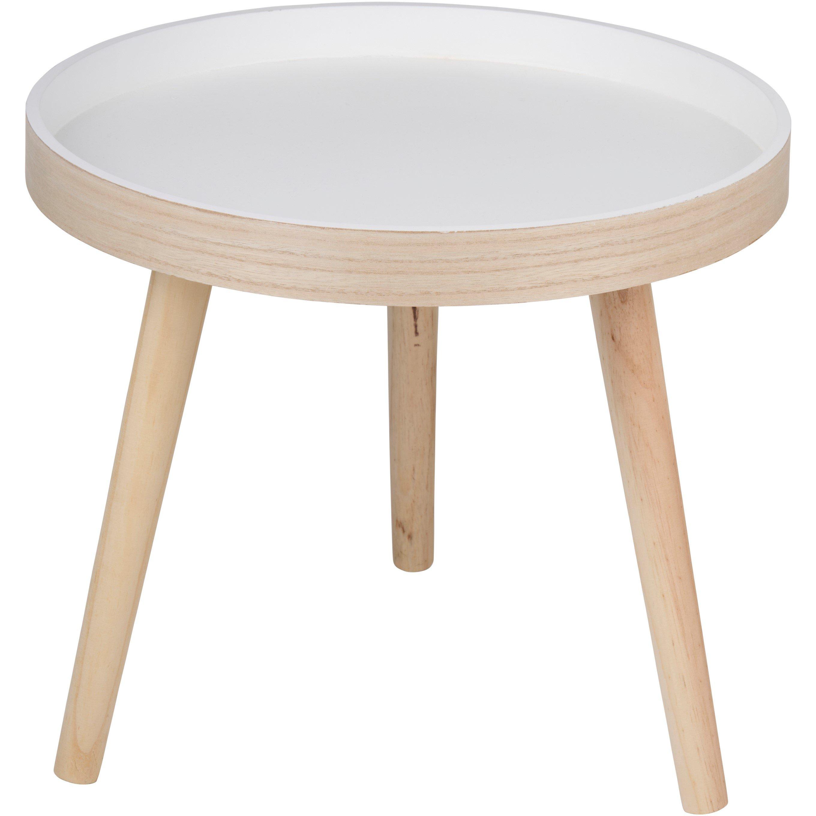 White - Arti Casa - Round 40cm Side Table - 1