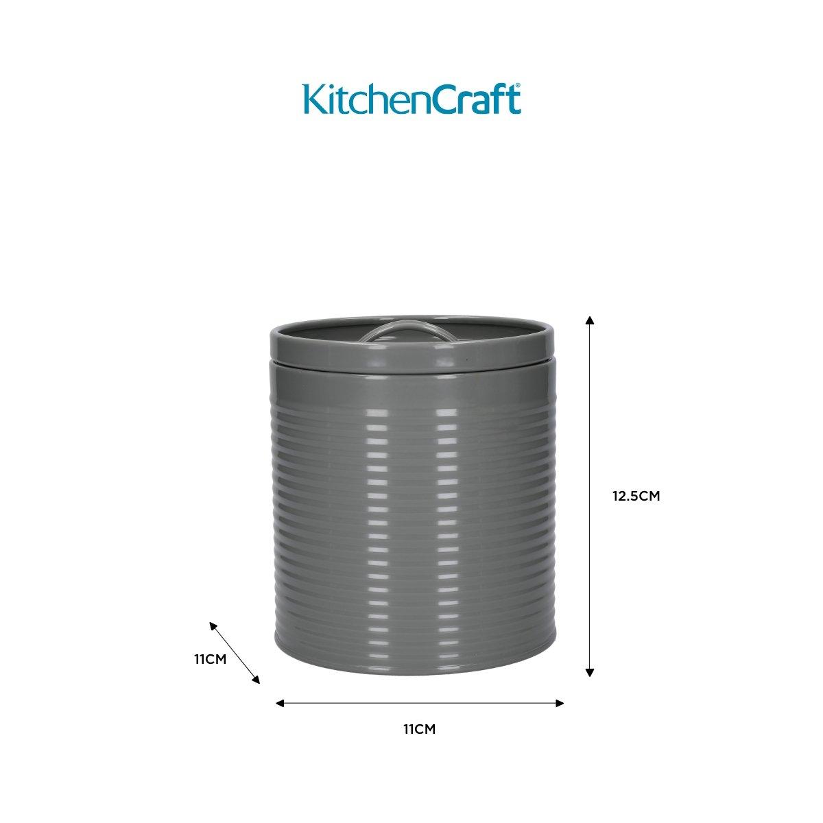 Grey - KitchenCraft - KitchenCraft 3-Piece Storage Canister Set - 2