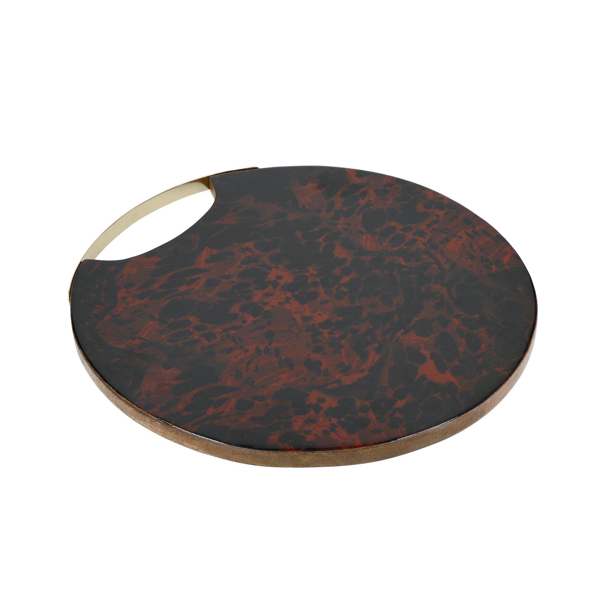 Artesa  Mango Wood Round Serving Platter - Mixed - 37x35x1.5
