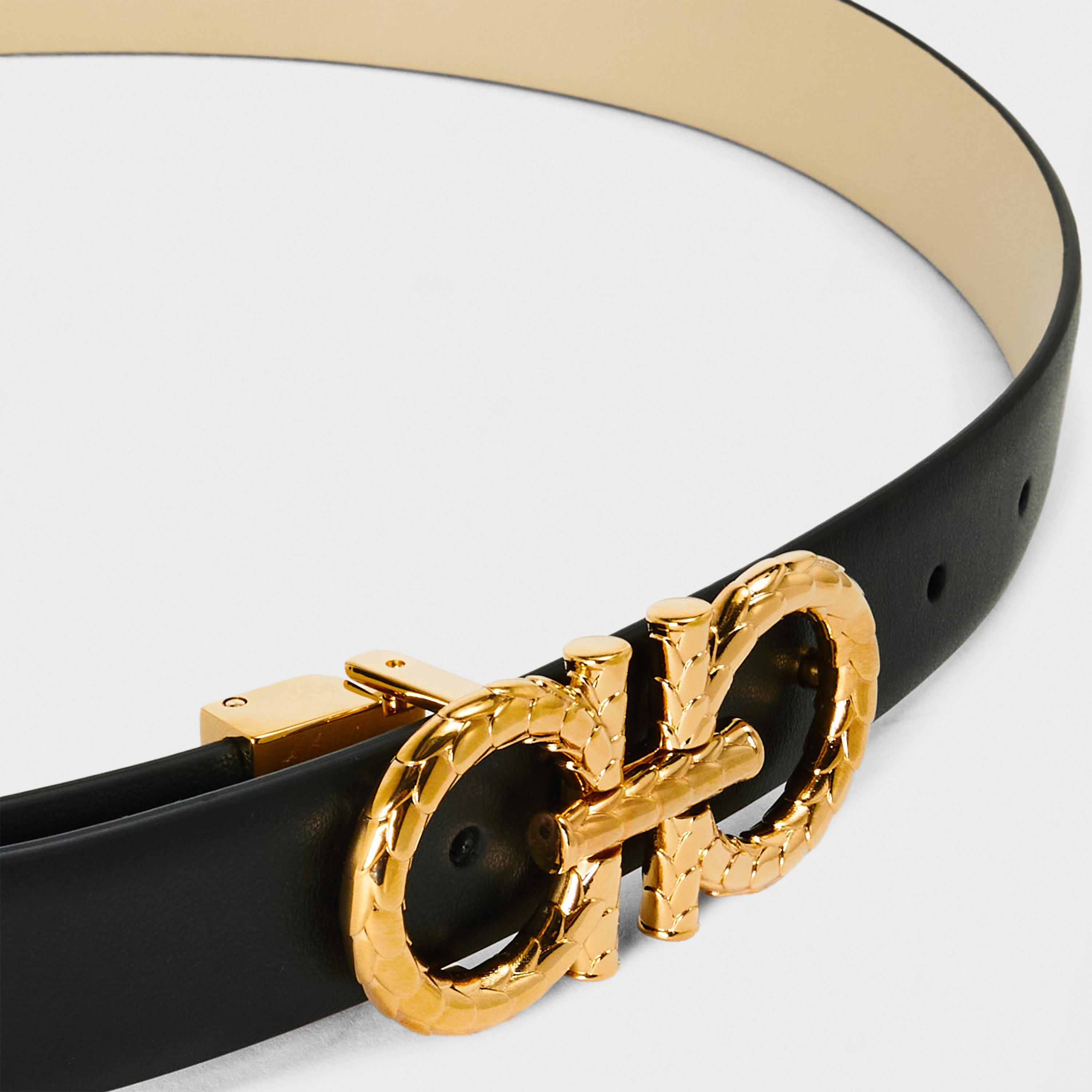 Nero - Ferragamo - Women's Leather Belt - 4