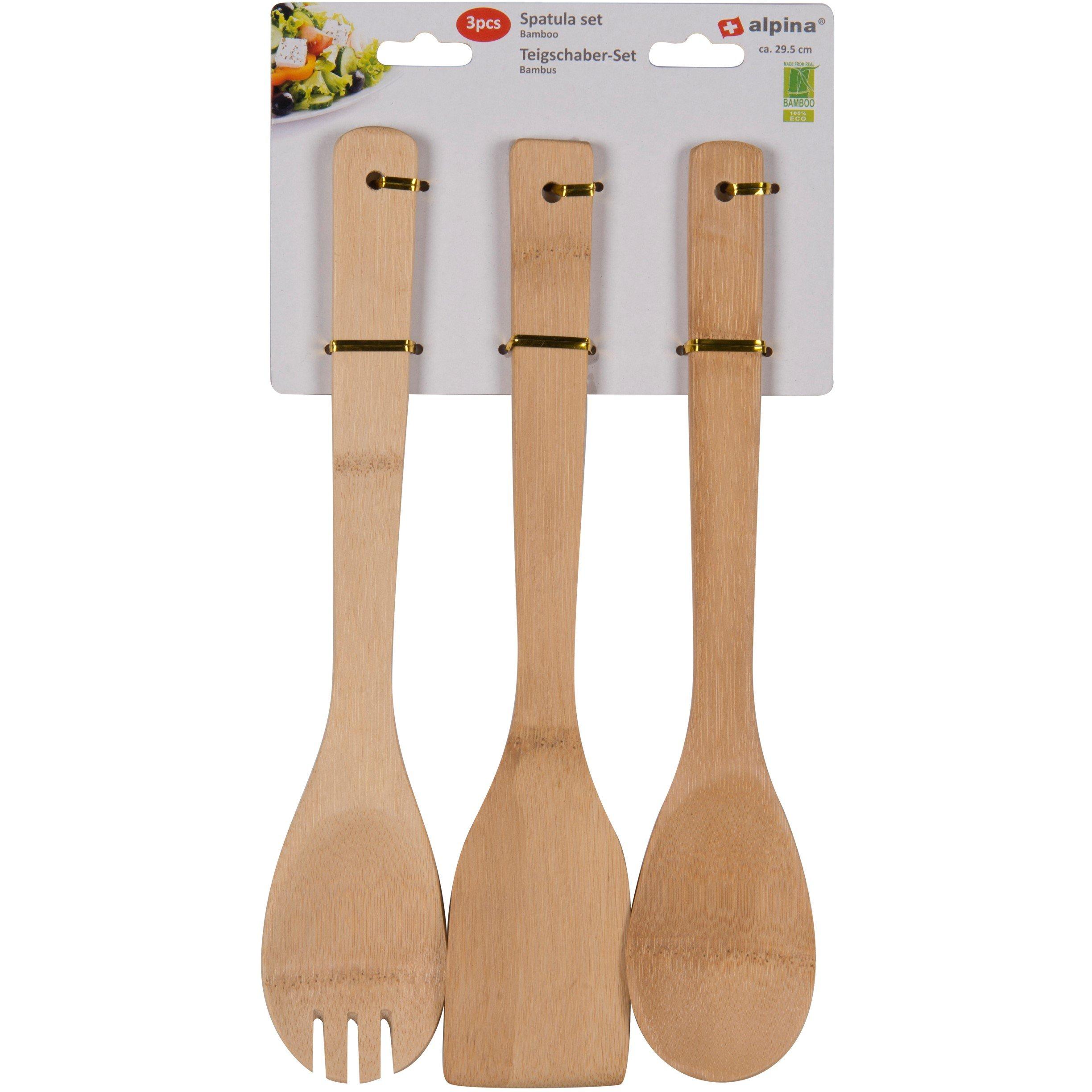 Wood - Alpina - Spatula Fork Spoon 29.5cm Kitchen Tools - 2