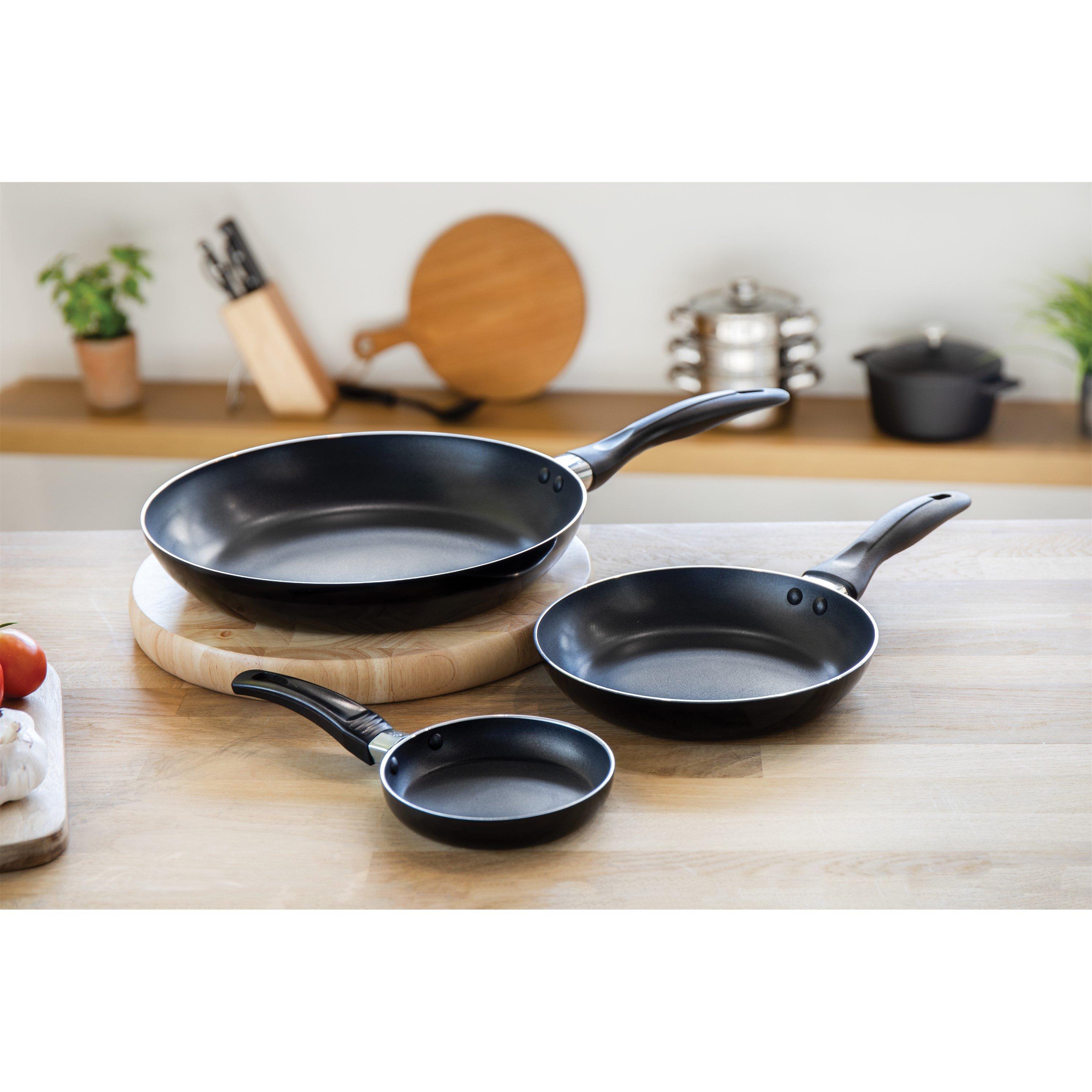 Black - KitchenCraft - KitchenCraft Non-Stick Aluminium Frying Pans Set - 2
